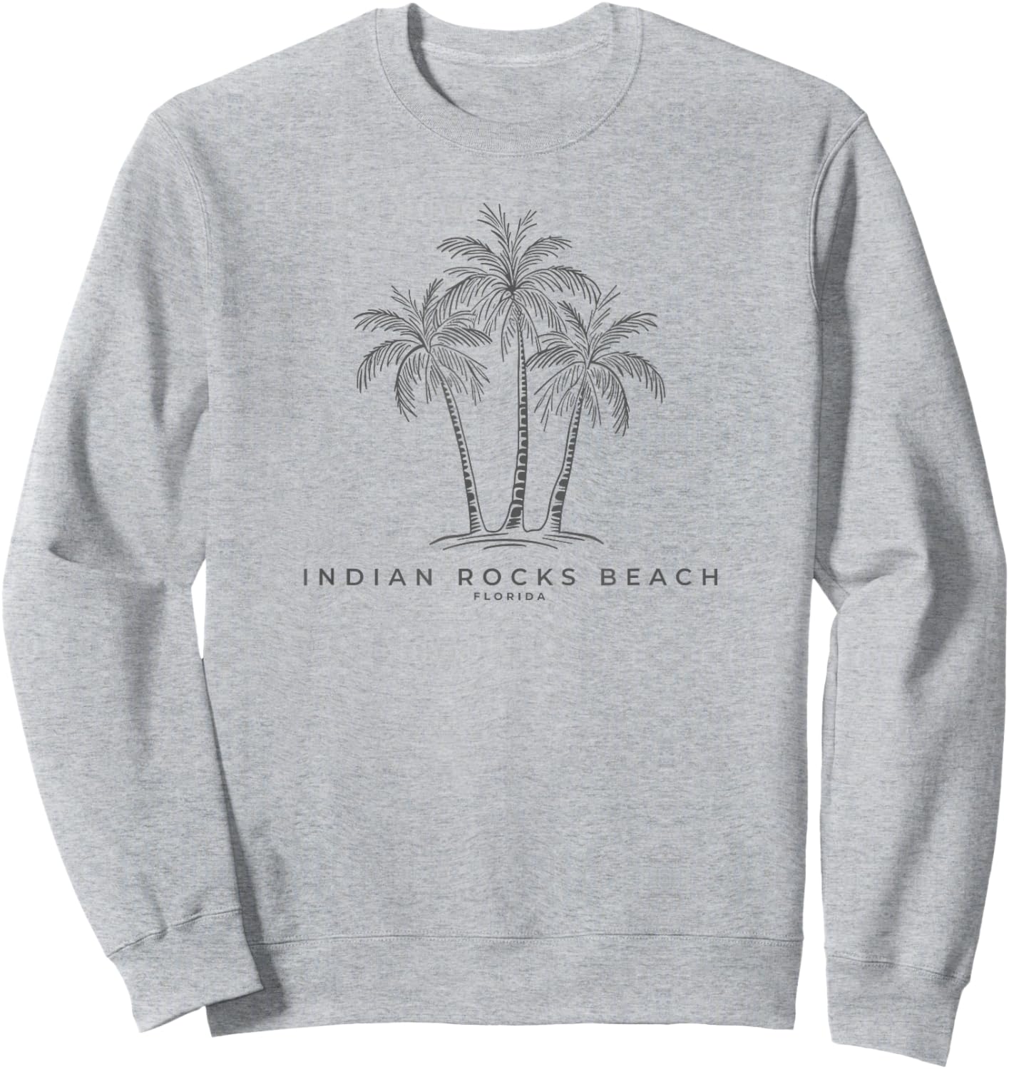 Indian Rocks Beach Florida FL Vintage Palm Tree Souvenir Sweatshirt - Sweatshirt | Ash