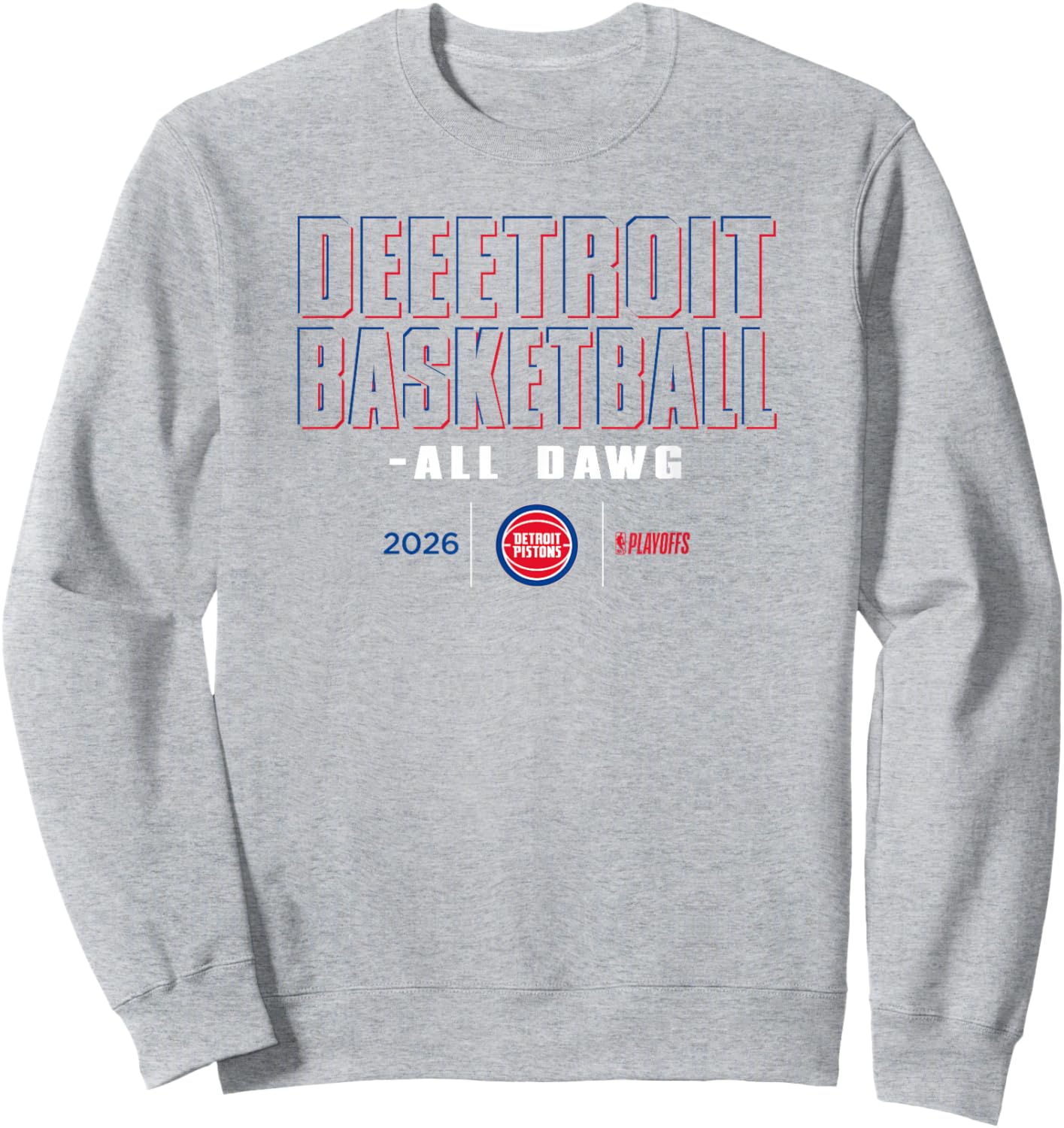 NBA 2026 Playoffs Mantra Pistons Shadow Realm Sweatshirt - Sweatshirt | Ash