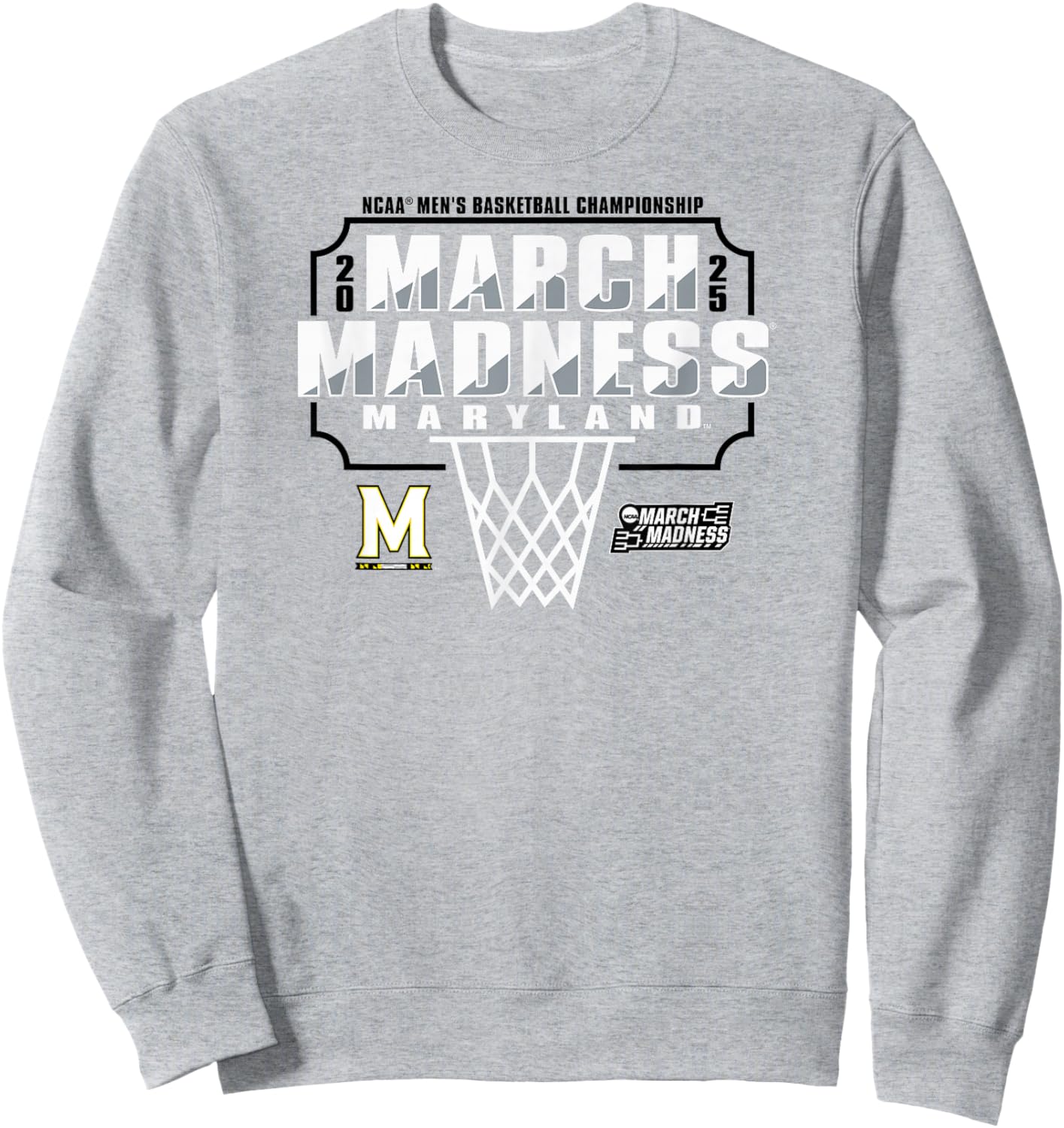 Maryland Terrapins March Madness 2025 Basketball Red Sweatshirt - Sweatshirt | Ash