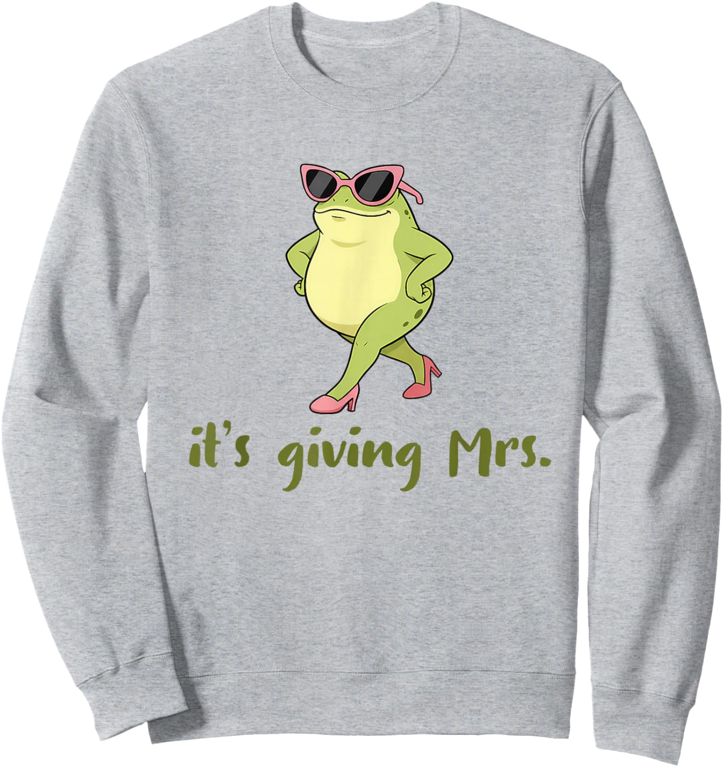 Bridal Shower Frog Bride to Be Bachelorette It's Giving Mrs. Sweatshirt - Sweatshirt | Ash
