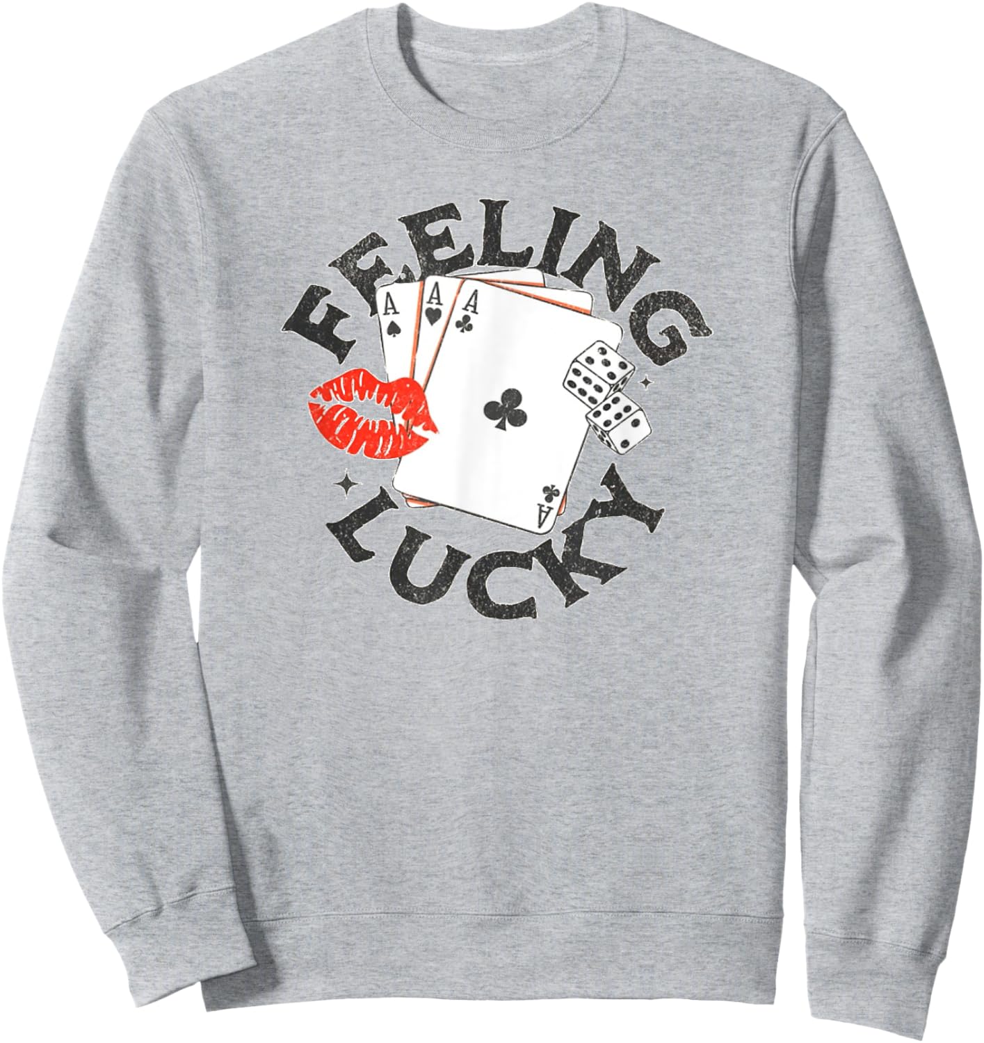 Funny Feeling Casino Lucky Sweatshirt - Sweatshirt | Ash