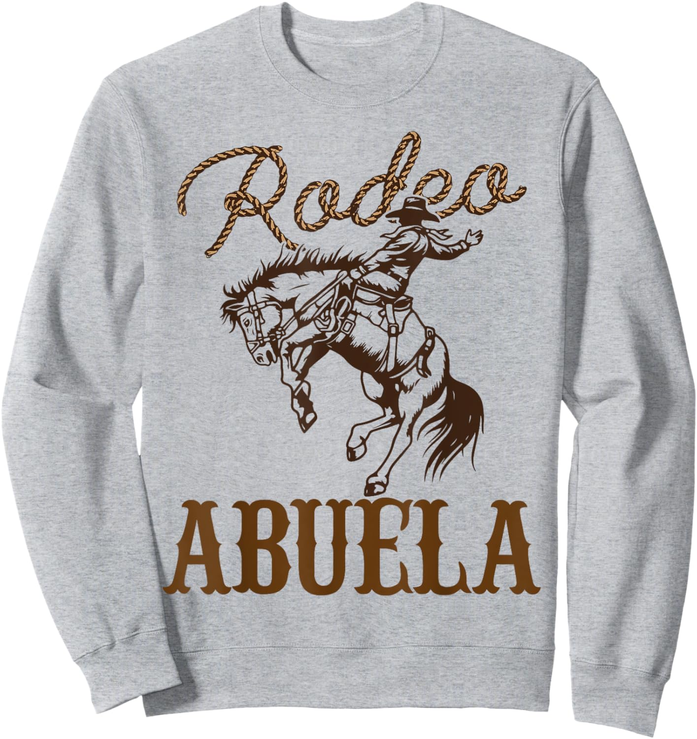 Abuela Birthday Cowboy Cowgirl Western Rodeo Grandma Party Sweatshirt - Sweatshirt | Ash