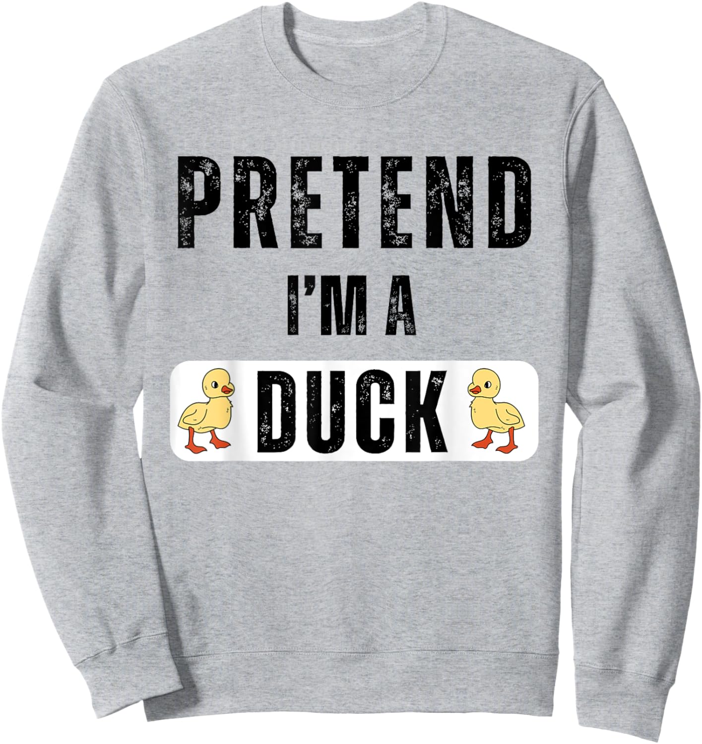 Pretend I'm A Duck Matching Kids Adult Duck Costume Sweatshirt - Sweatshirt | Ash