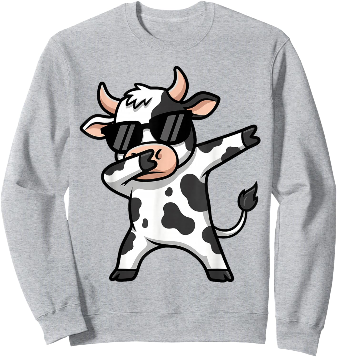 Cute Dabbing Cow Clothes Men Toddler Boys Farm Animal Kids Sweatshirt - Sweatshirt | Ash
