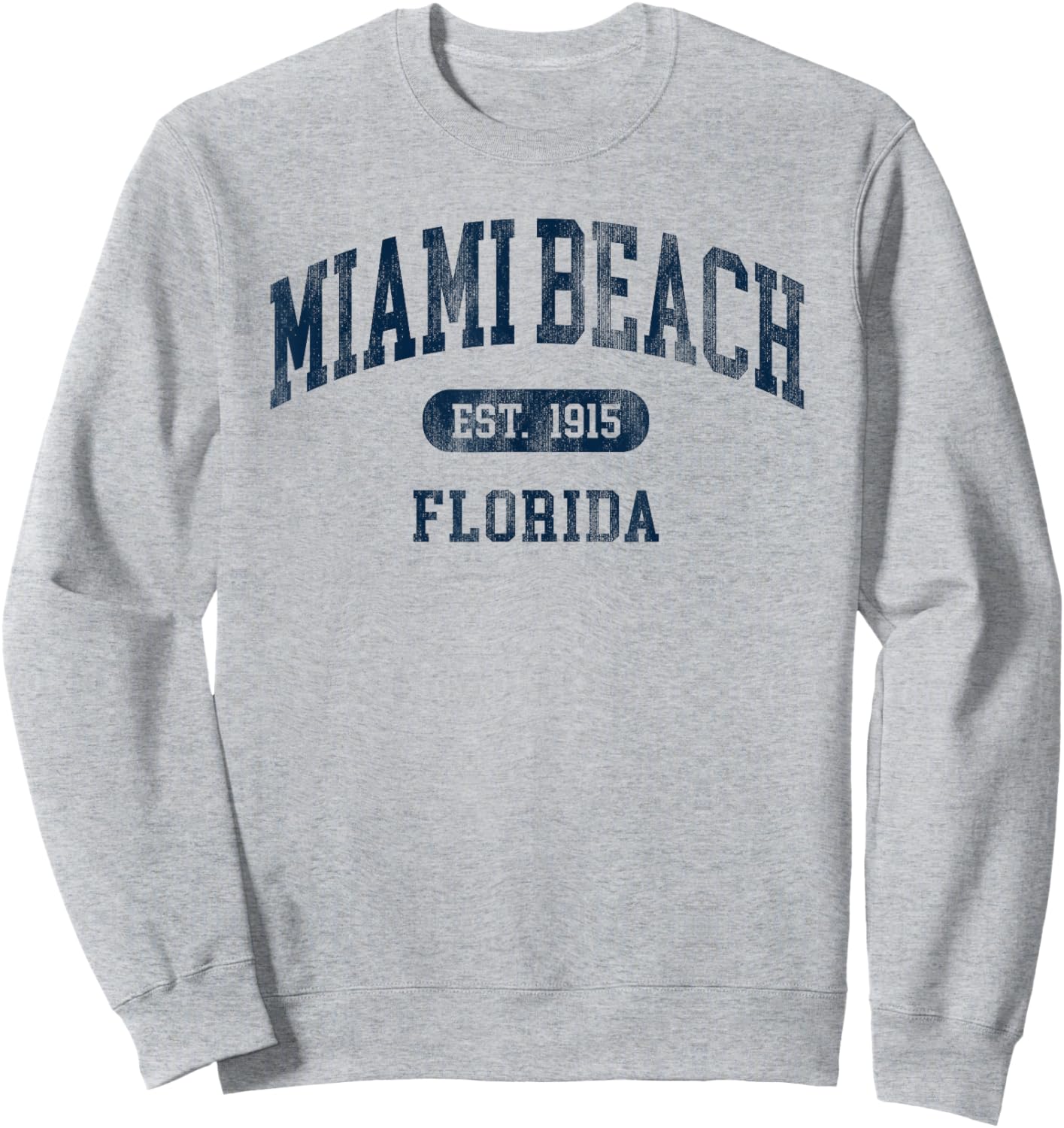 Miami Beach Florida Retro Preppy Throwback Vacation Souvenir Sweatshirt - Sweatshirt | Ash