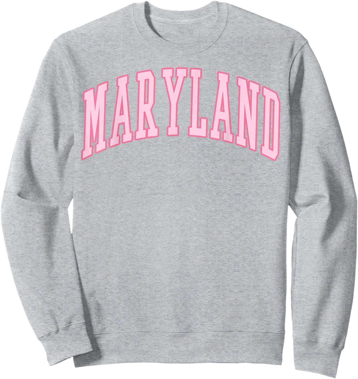 Maryland Vintage Preppy Varsity Pink Sports Sweatshirt - Sweatshirt | Ash