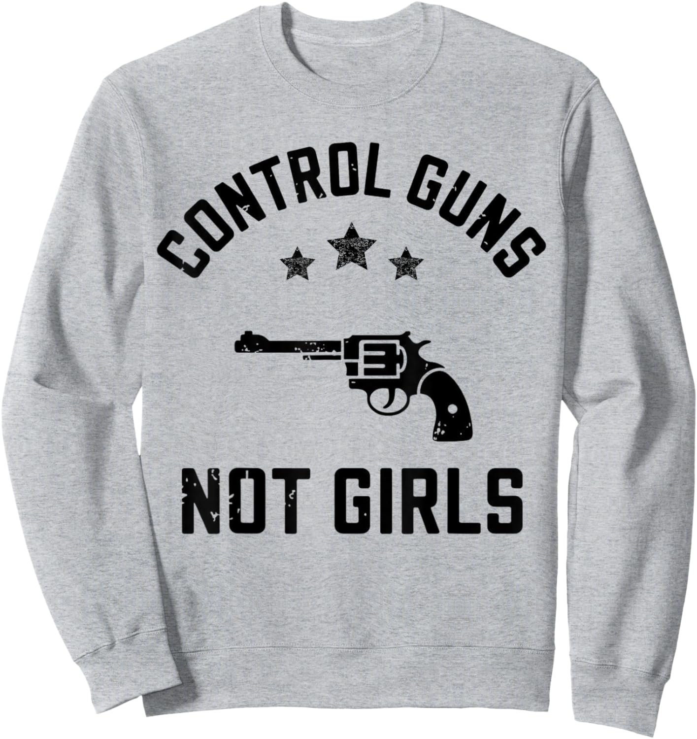 Retro Pink Control Guns Not Girls Shirt Sweatshirt - Sweatshirt | Ash