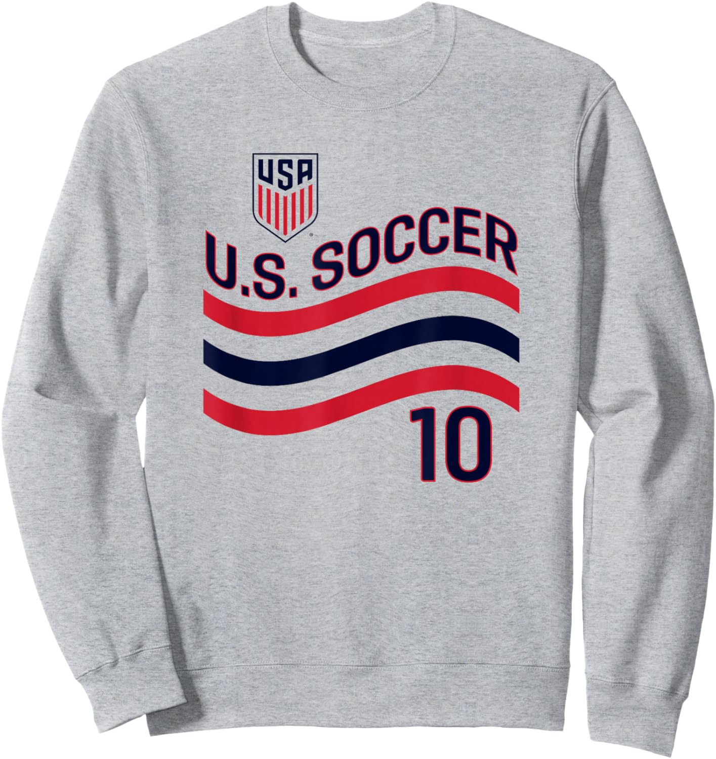 Christian Pulisic 10 White USMNT Officially Licensed Sweatshirt - Sweatshirt | Ash