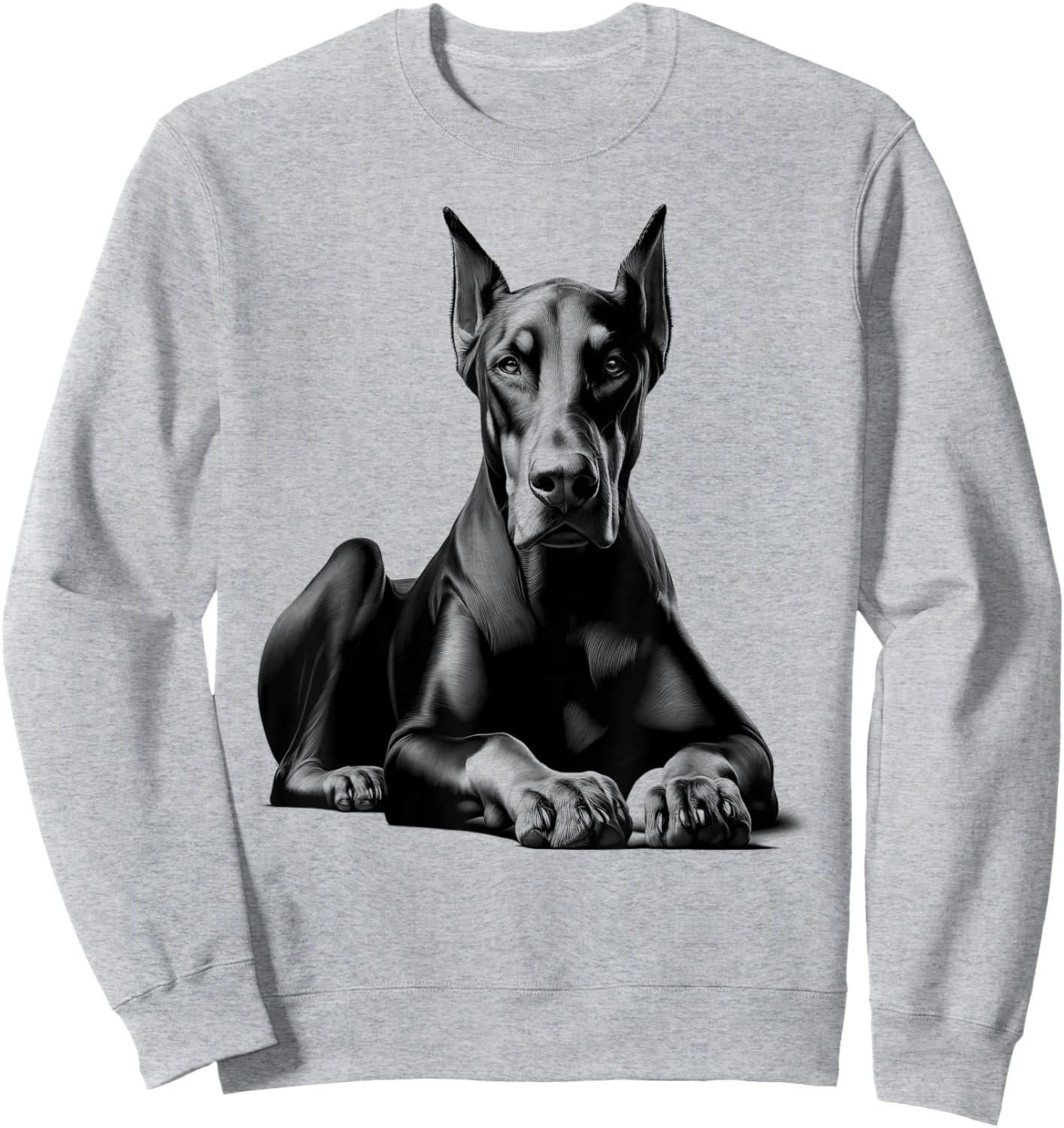 Lying Doberman as a Cool Portrait Sweatshirt - Sweatshirt | Ash