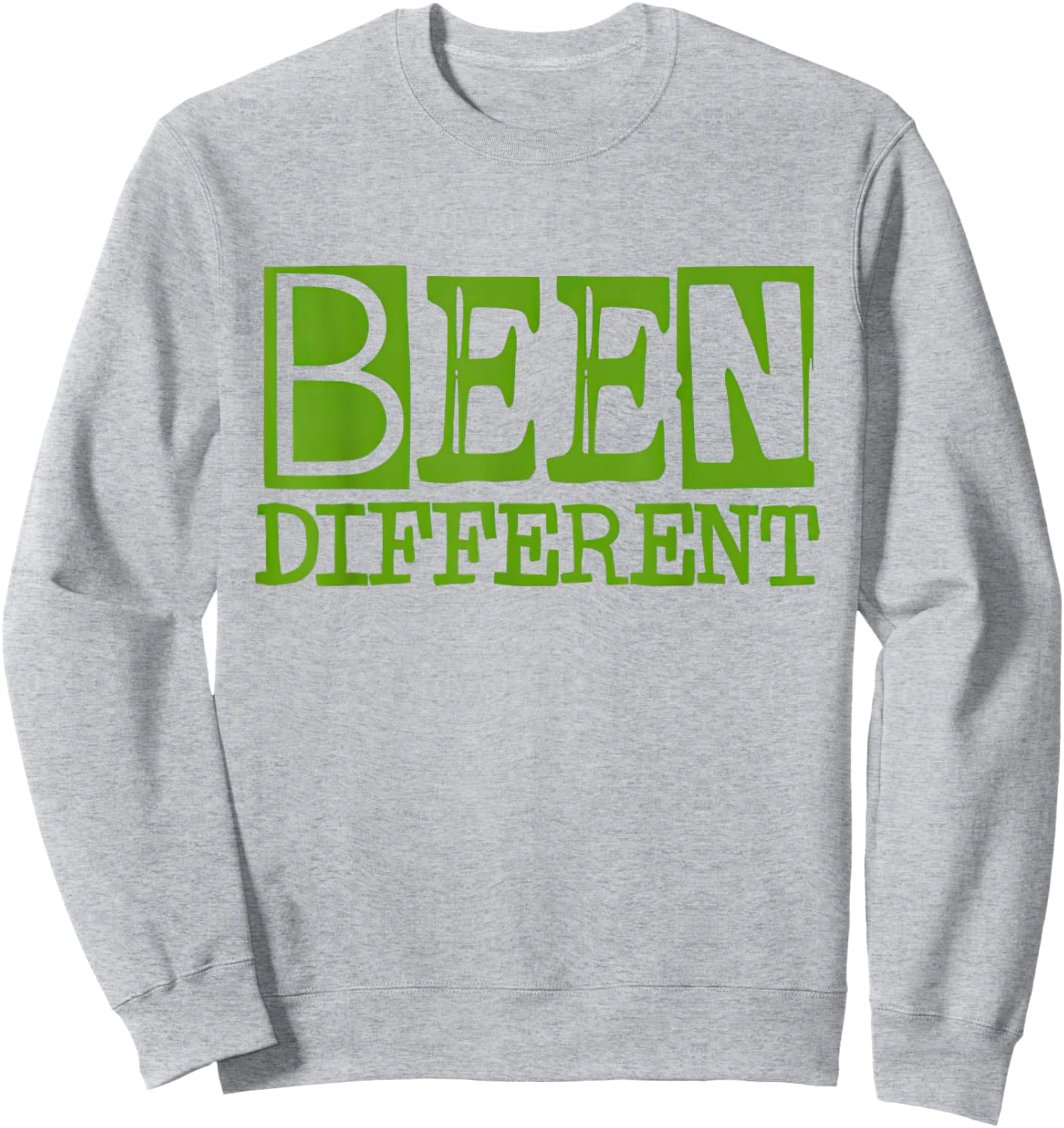 Chlorophyll Green White Color Match Sweatshirt - Sweatshirt | Ash