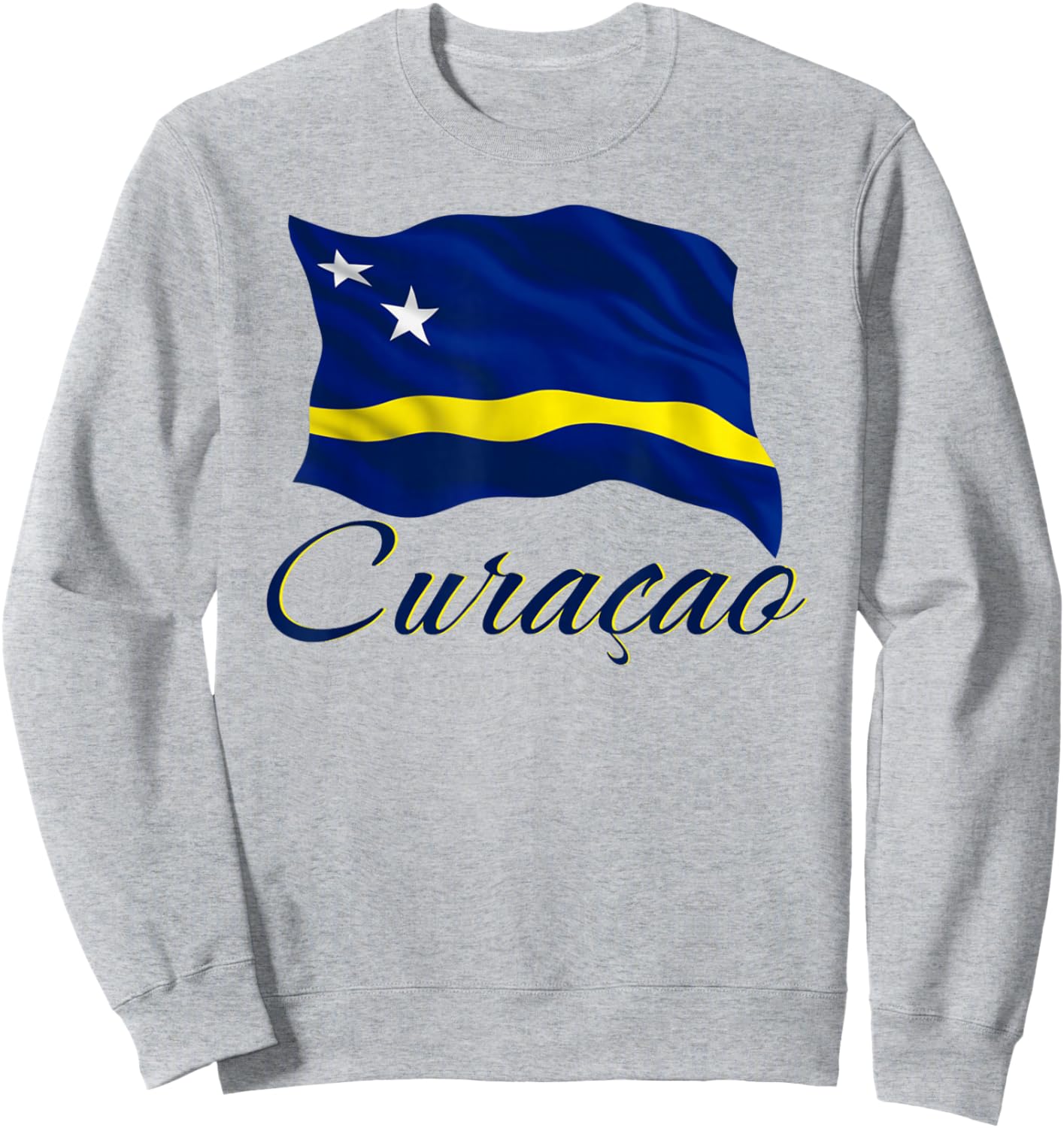Curacao-Flagge, patriotisch, Herren, Damen, Kinder, Curaçao, Niederländisch Sweatshirt - Sweatshirt | Ash