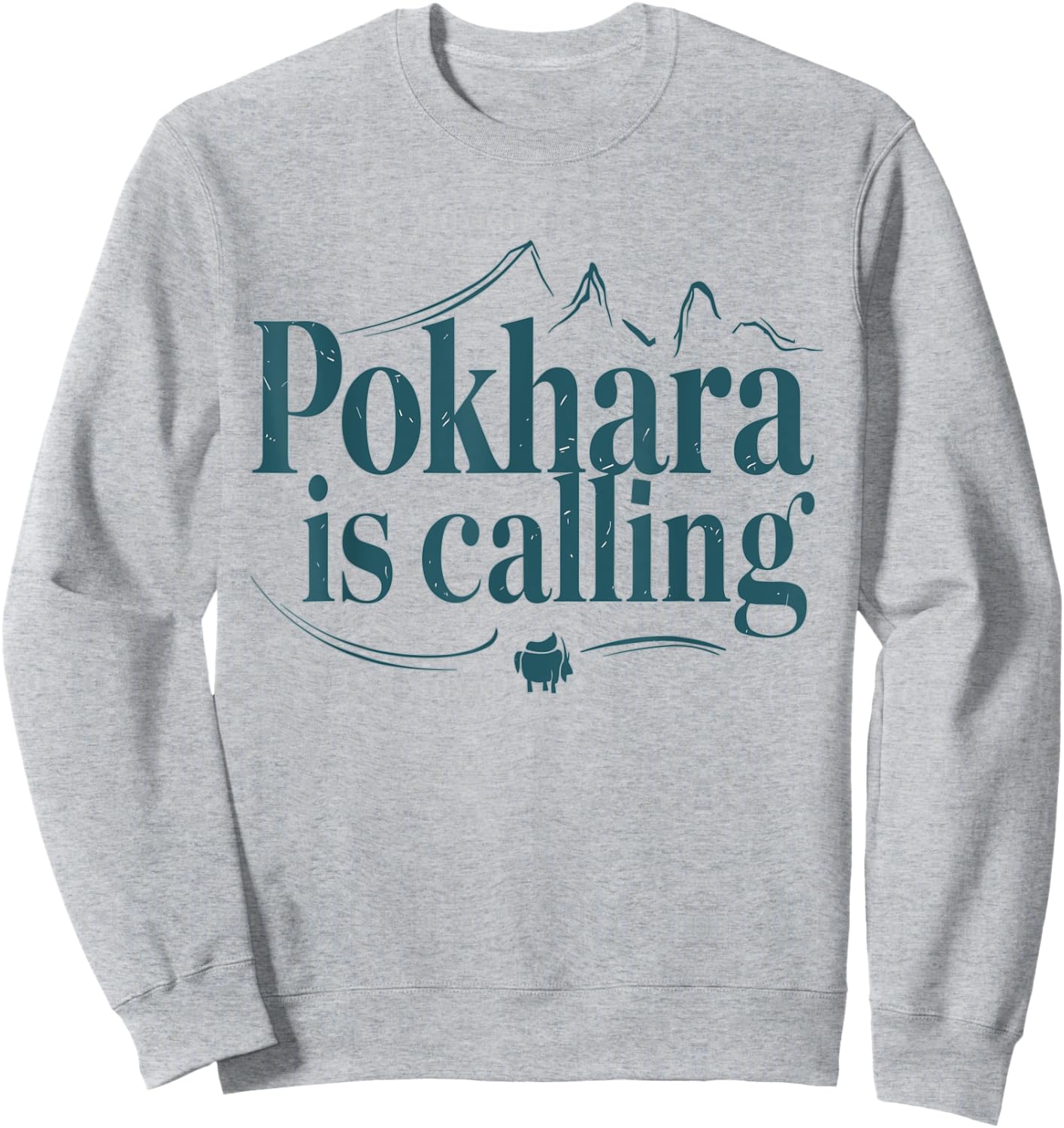Annapurna Hiking Retro Nepal Pokhara Sweatshirt - Sweatshirt | Ash