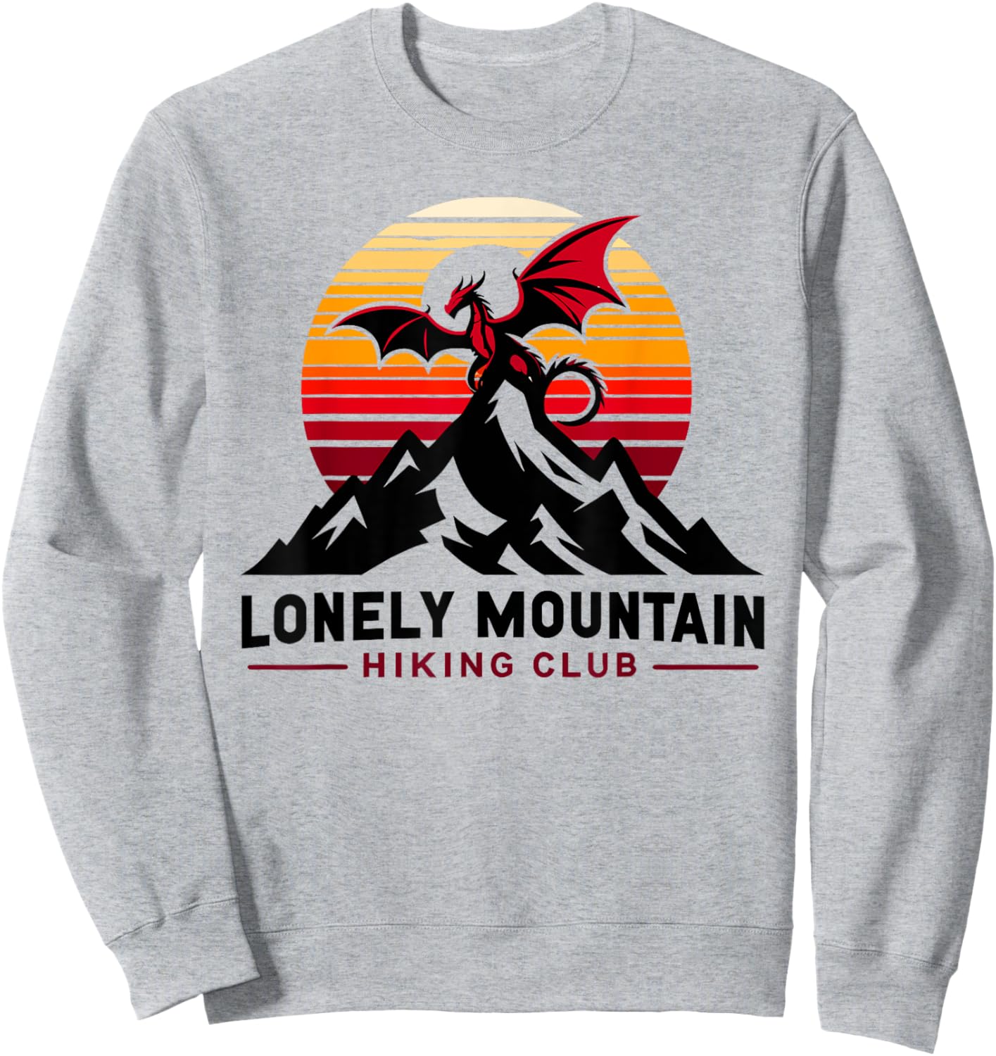 LONELY MOUNTAIN HIKING CLUB funny design Sweatshirt - Sweatshirt | Ash