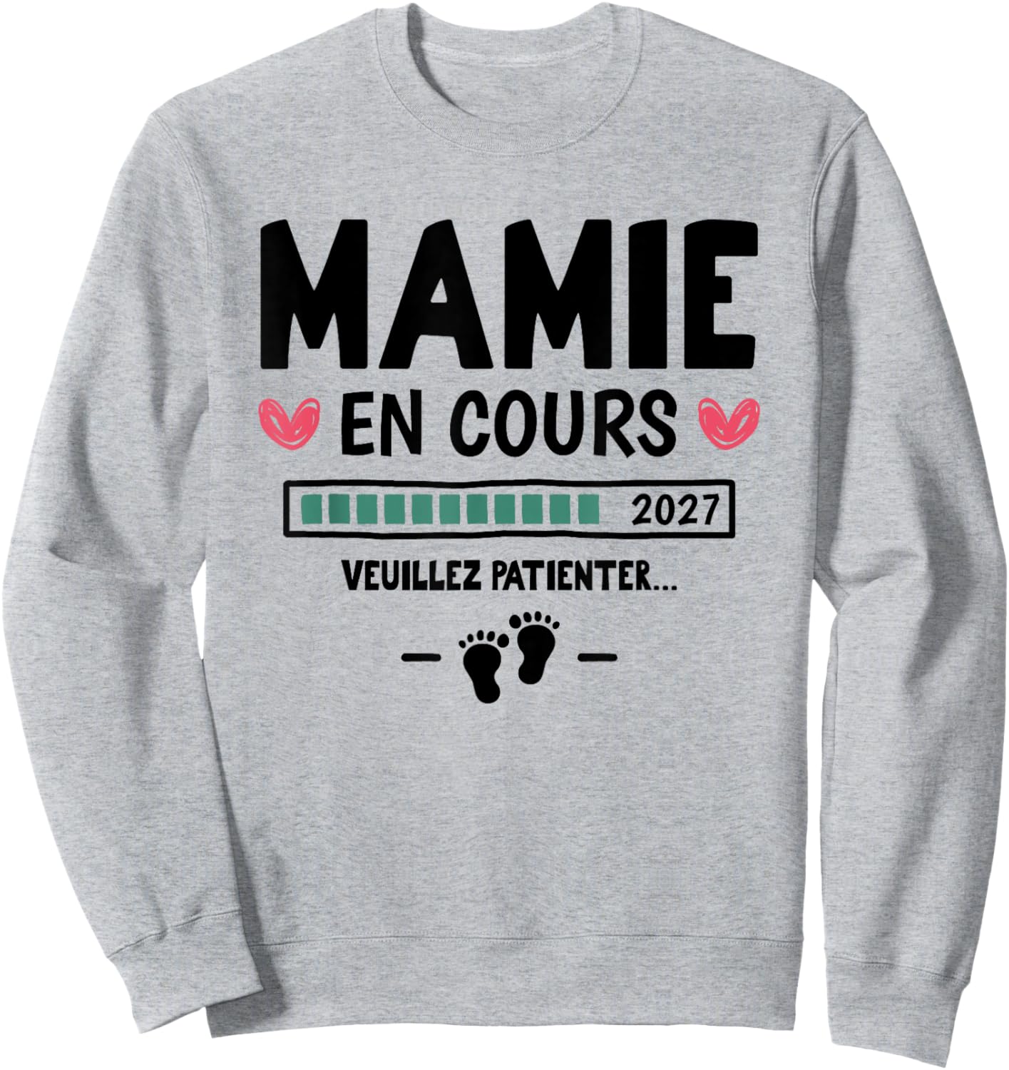 Annonce Grossesse Futur Grand Parent - Mamie en Cours 2027 Sweatshirt - Sweatshirt | Ash