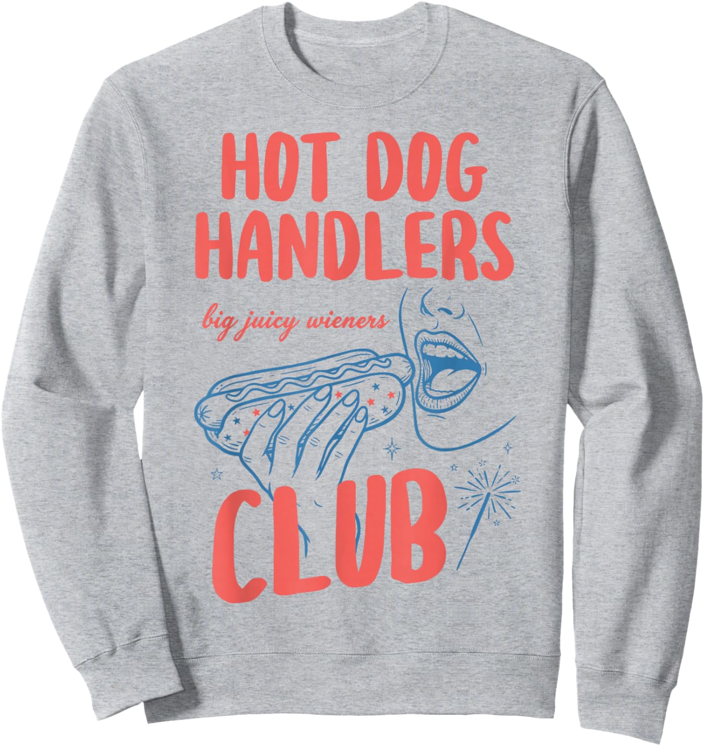 Retro Bun Destroyer Hot Dog Handlers Club 4th of July Couple Sweatshirt - Sweatshirt | Ash
