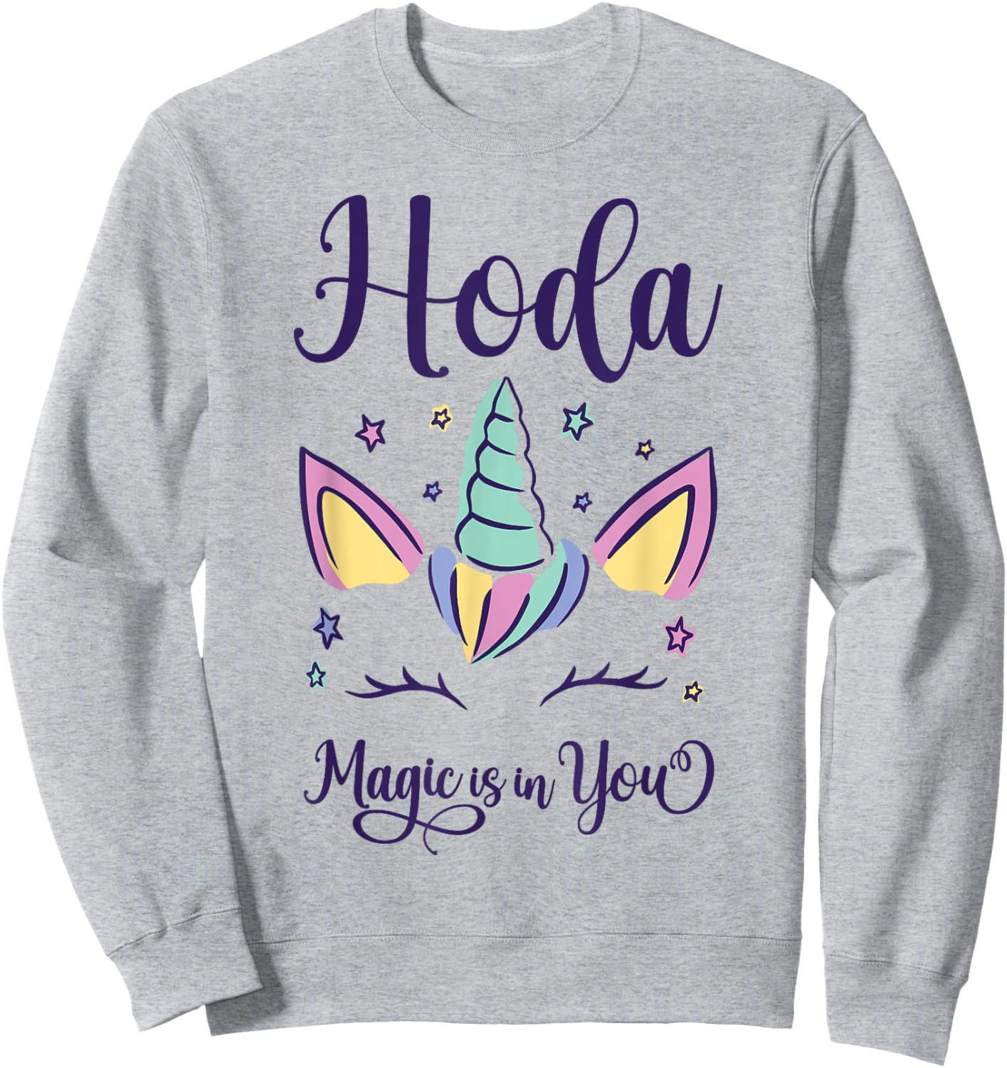 First Name Hoda Personalized Hoda Sweatshirt - Sweatshirt | Ash