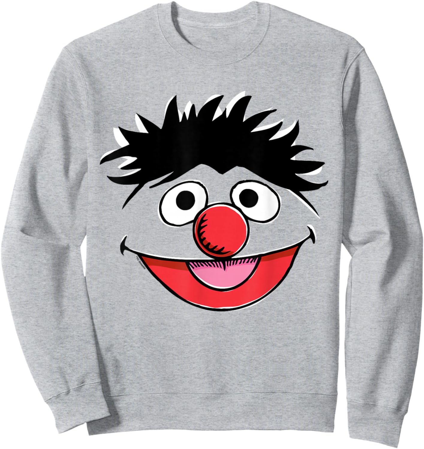 Sesame Street Ernie Retro Sketch Face Halloween Costume Sweatshirt - Sweatshirt | Ash