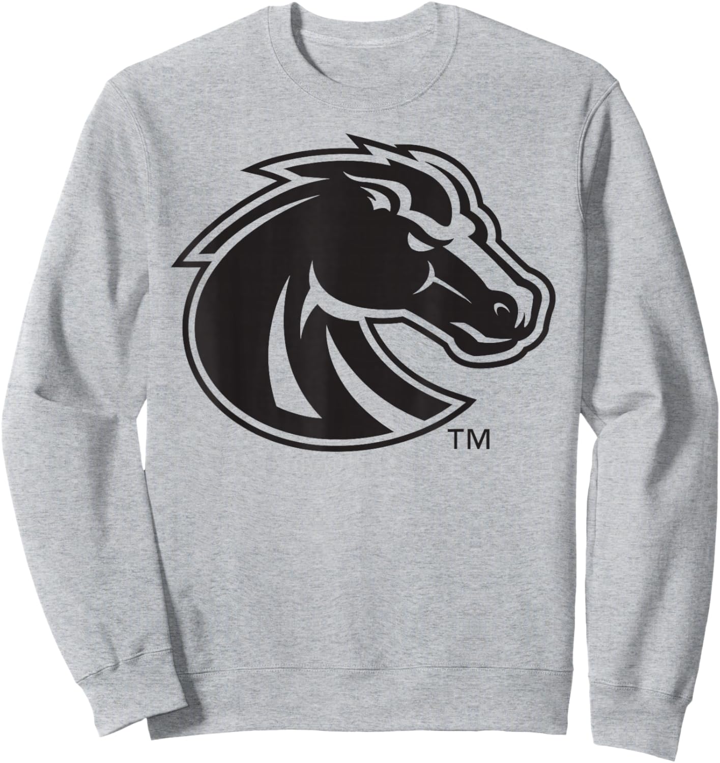 Boise State Broncos Two Tone White Officially Licensed Sweatshirt - Sweatshirt | Ash