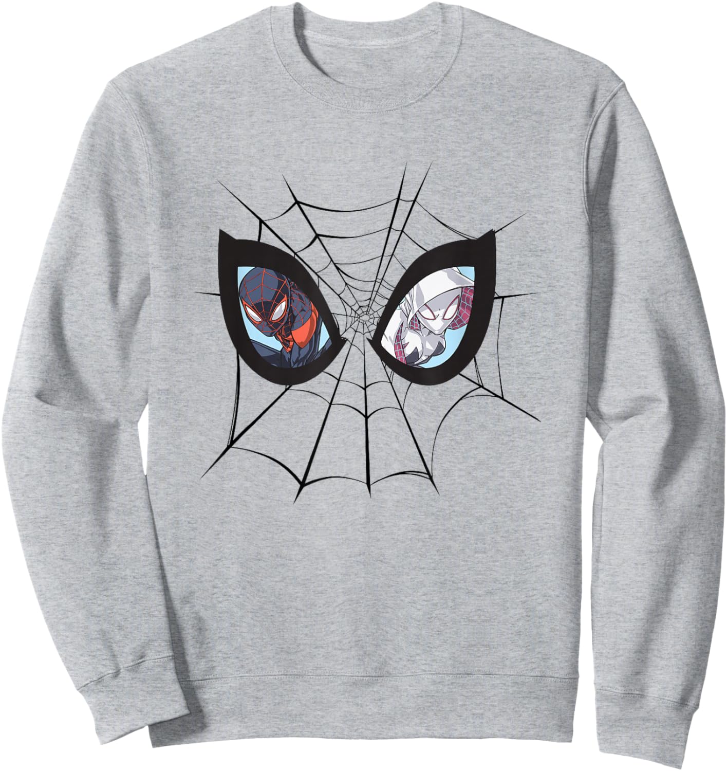 Marvel Comics Spider-Man Miles Morales Ghost Spider Eye Mask Sweatshirt - Sweatshirt | Ash