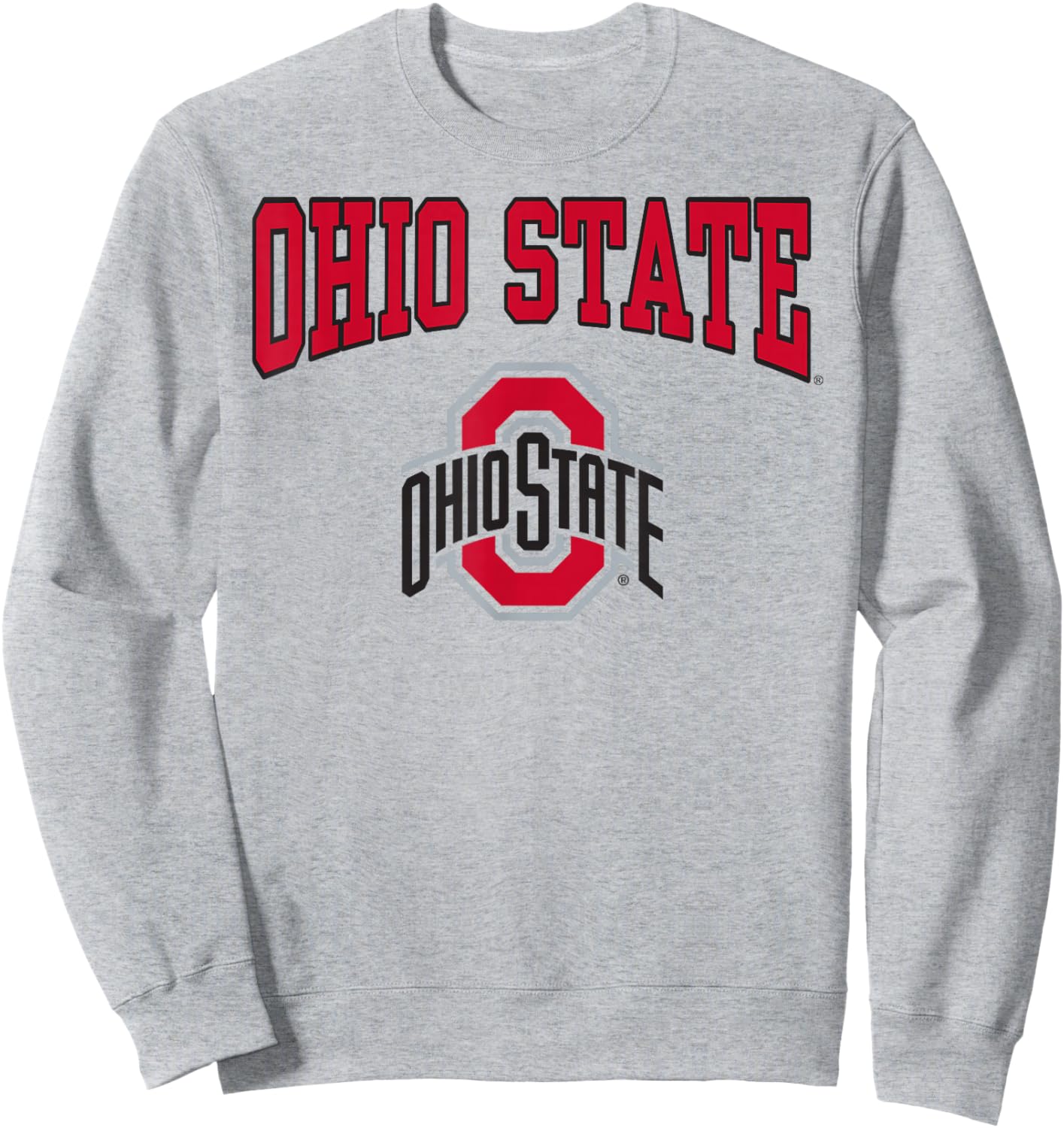 Ohio State Buckeyes Arch Logo White Officially Licensed Sweatshirt - Sweatshirt | Ash