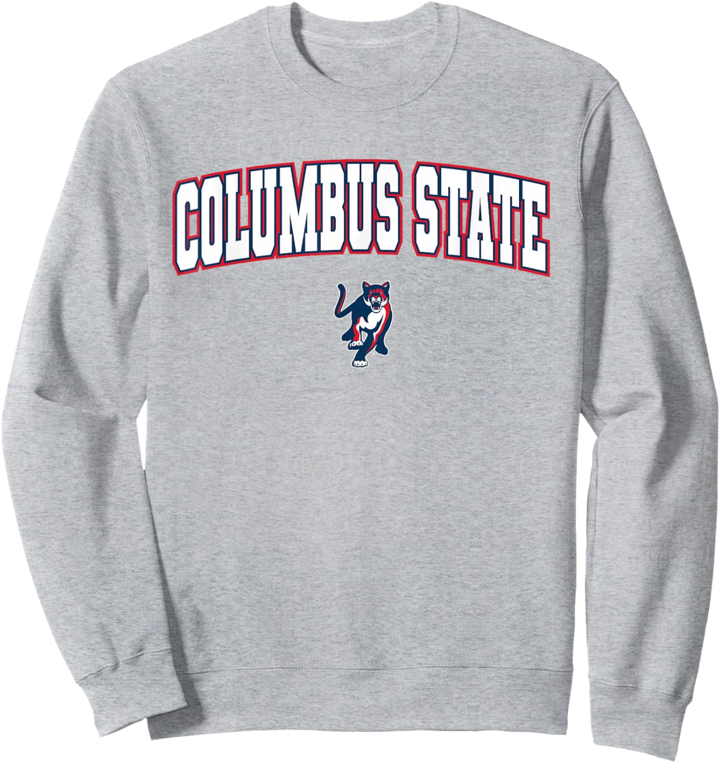 Columbus State University Cougars Arch Logo Sweatshirt - Sweatshirt | Ash