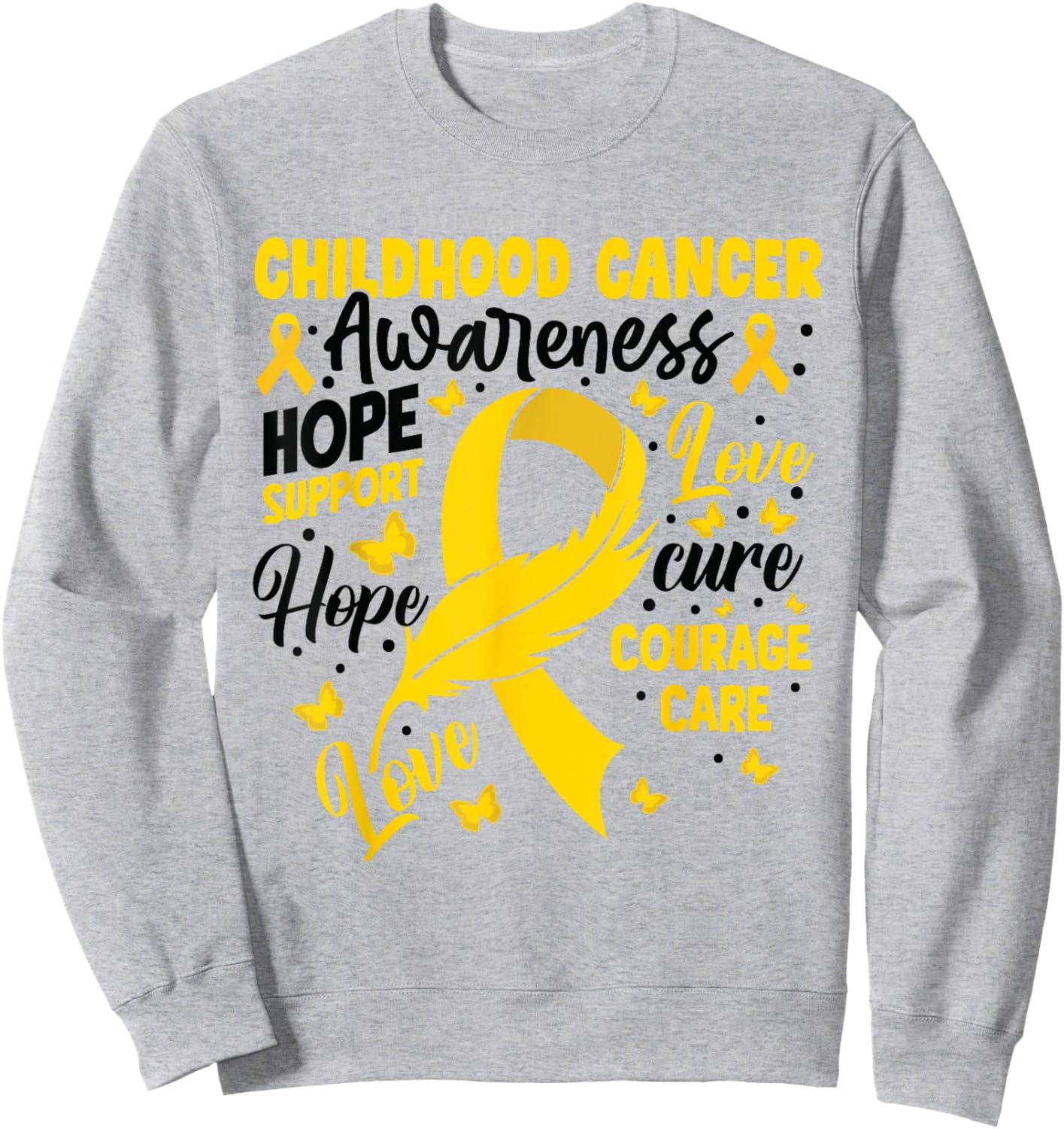 Elephant Childhood Cancer Awareness month In September 2024 Sweatshirt - Sweatshirt | Ash