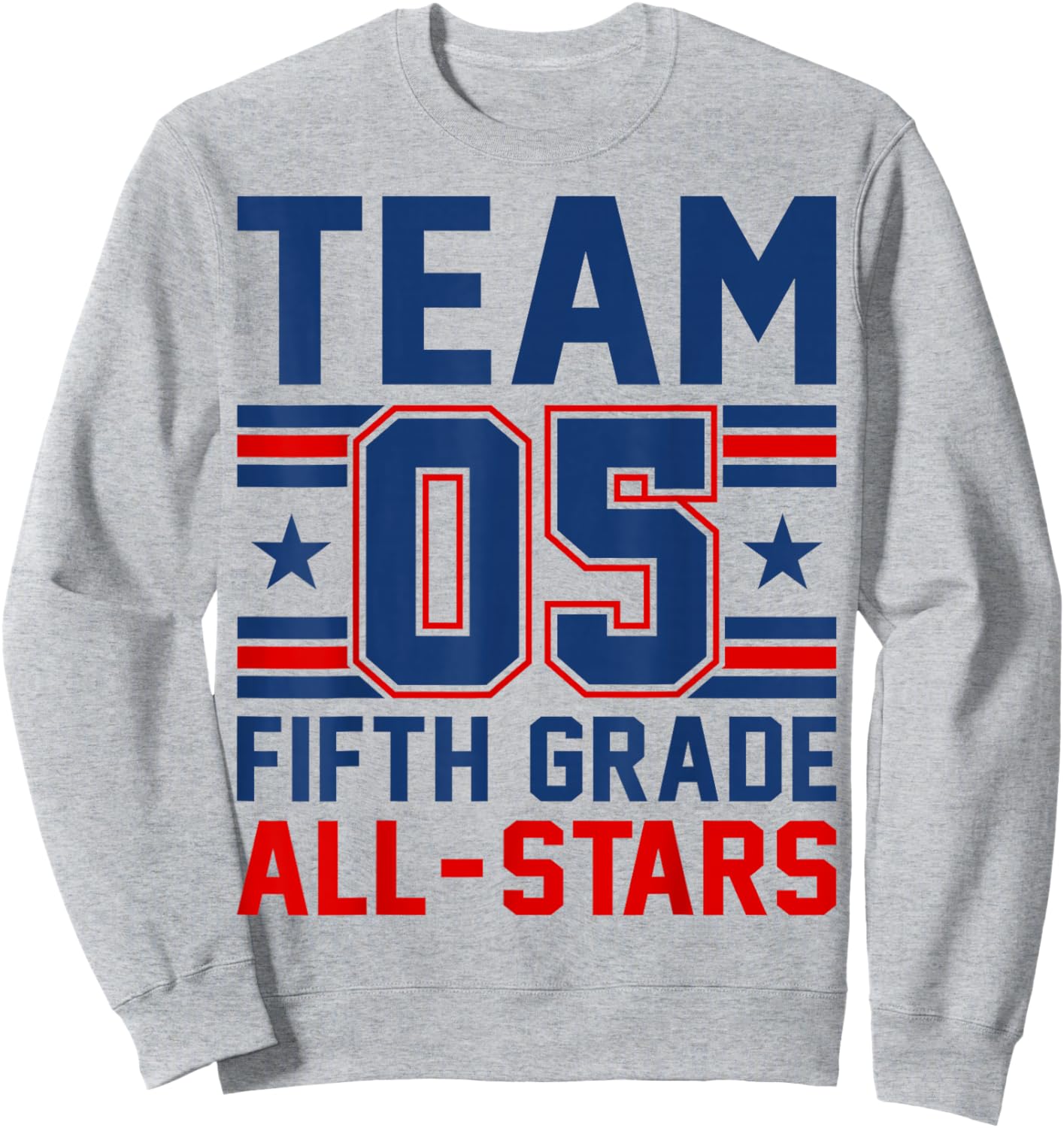 Kids Sports 05 Team Fifth Grade 5th Grade All Stars Jersey Sweatshirt - Sweatshirt | Ash