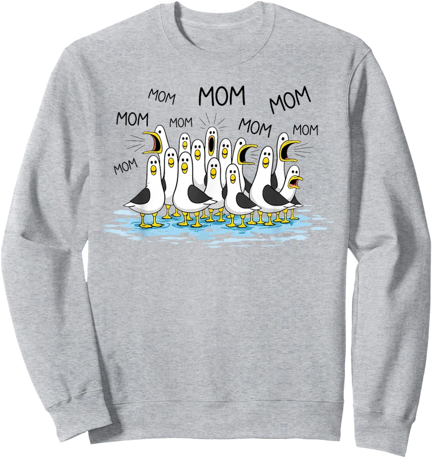 Mom Funny Seagull Mama Seagulls Mothers Day Sweatshirt - Sweatshirt | Ash
