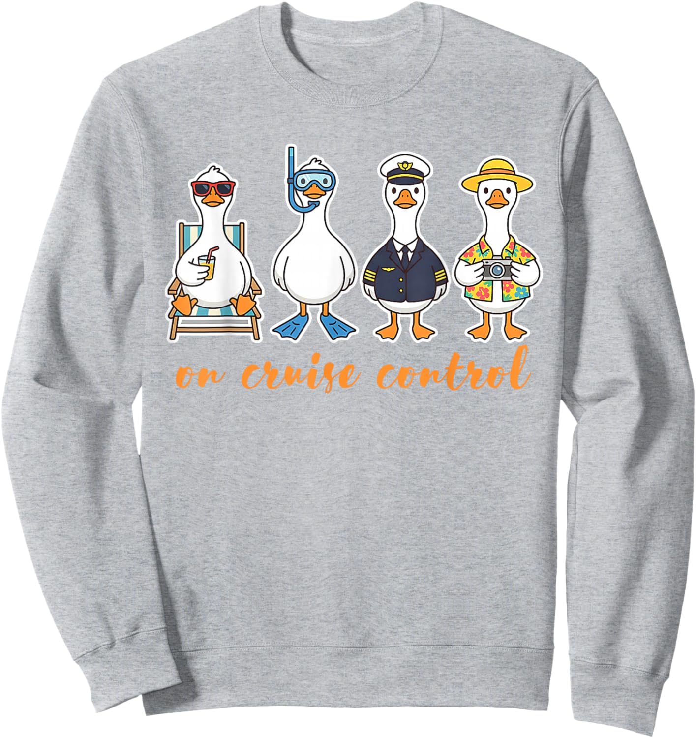 Cruise Trip Silly Goose Summer Vacation On Cruise A Control Sweatshirt - Sweatshirt | Ash