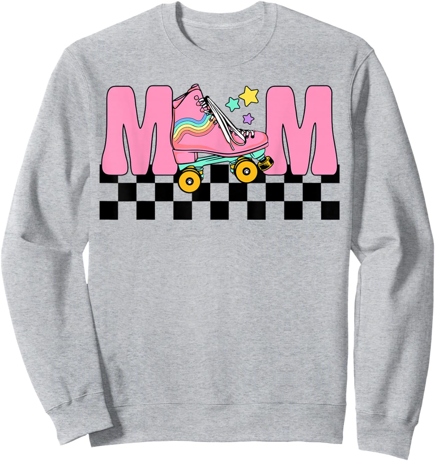 Mom Rolling Into Birthday Roller Skating Family Matching Sweatshirt - Sweatshirt | Ash