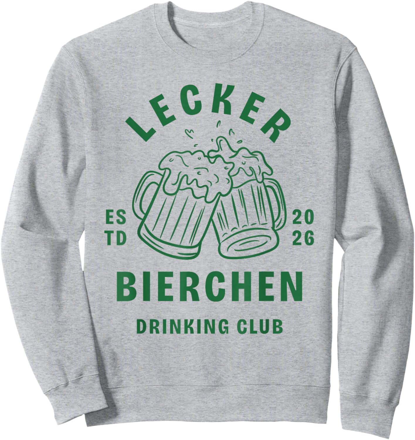 Lecker Bierchen Club Lustiges Sommer Bier Party Crew Motiv Sweatshirt - Sweatshirt | Ash
