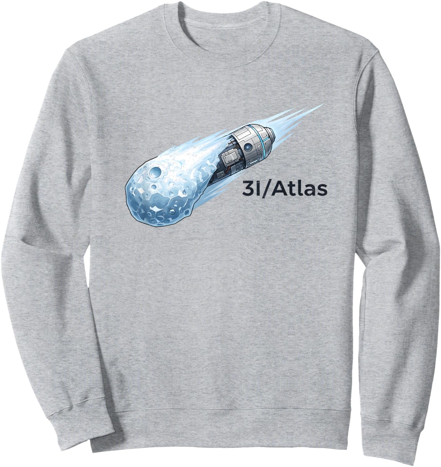 3I Atlas Comet UFO Cosmic Mystery Sweatshirt - Sweatshirt | Ash