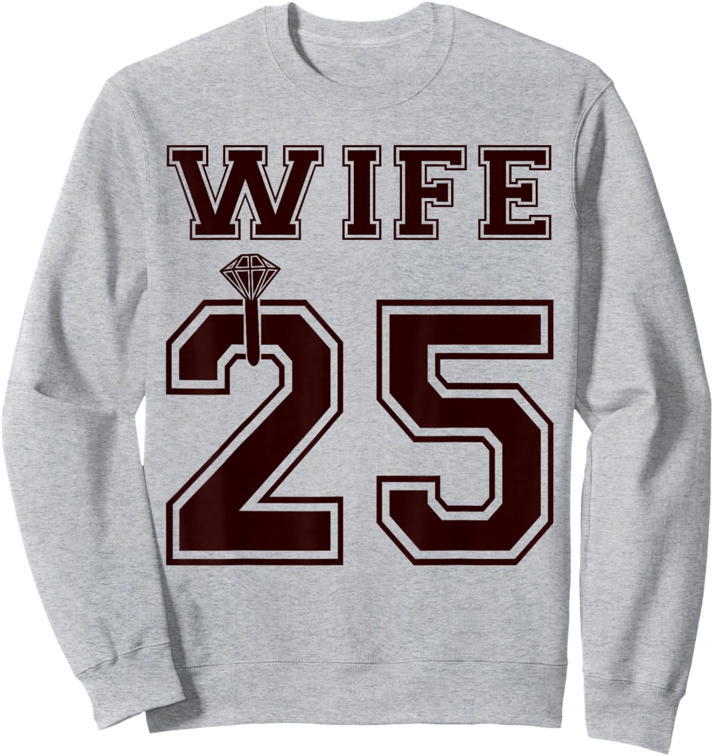 2025 Wife Husband Matching Engagement Party Honeymoon Sweatshirt - Sweatshirt | Ash
