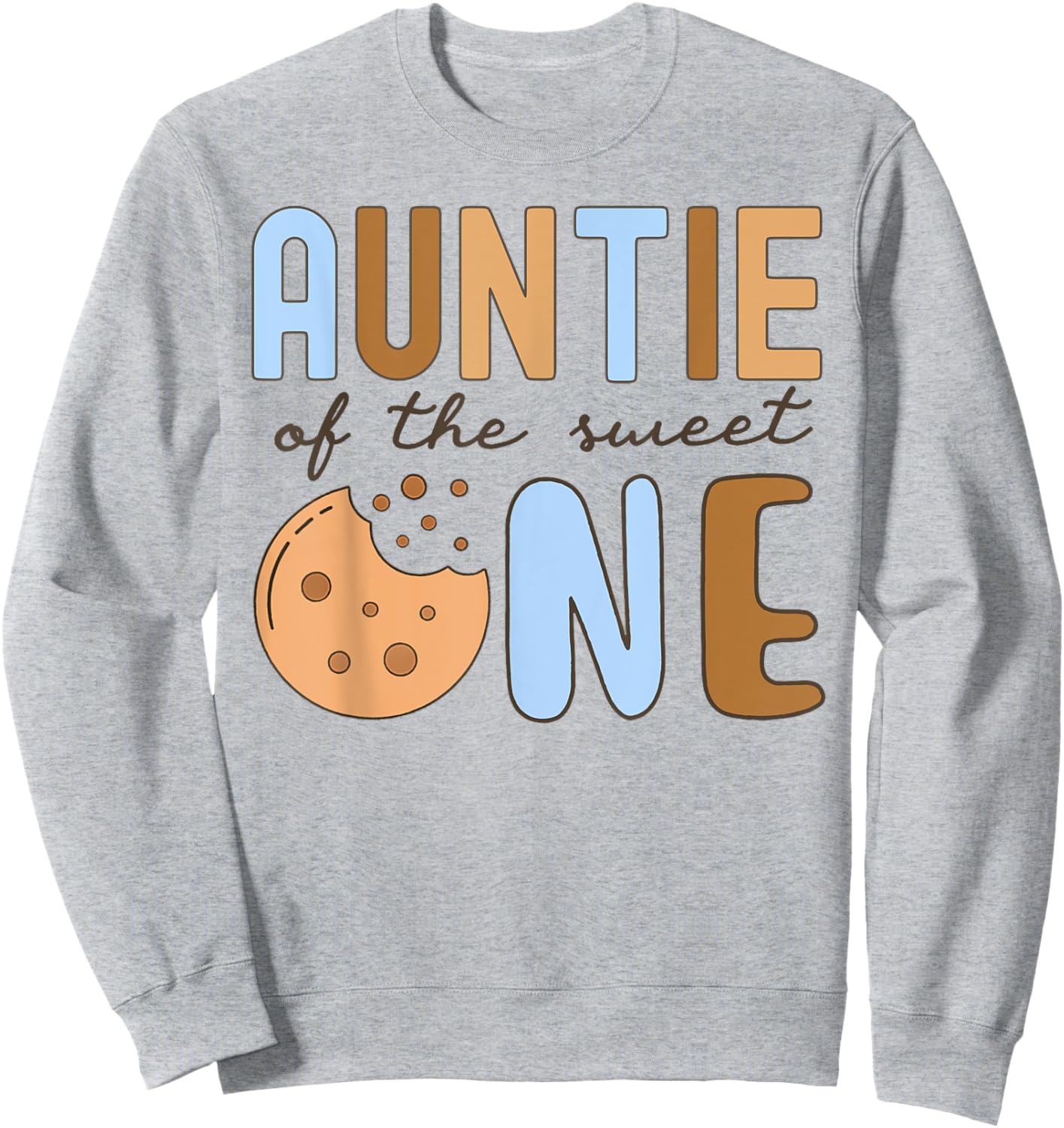 Auntie Of The Sweet One Cookies and Milk 1st Birthday Party Sweatshirt - Sweatshirt | Ash