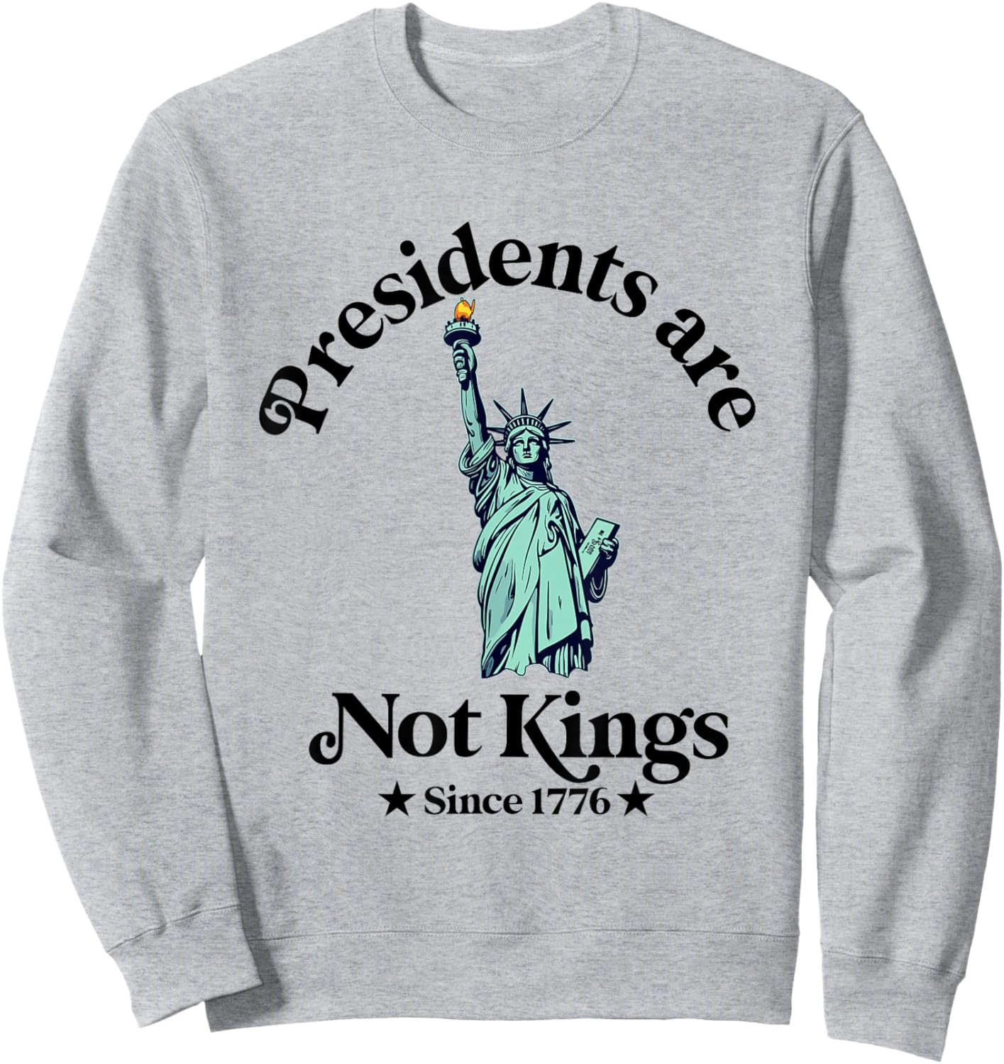 USA Flag Democracy Sweatshirt - Sweatshirt | Ash