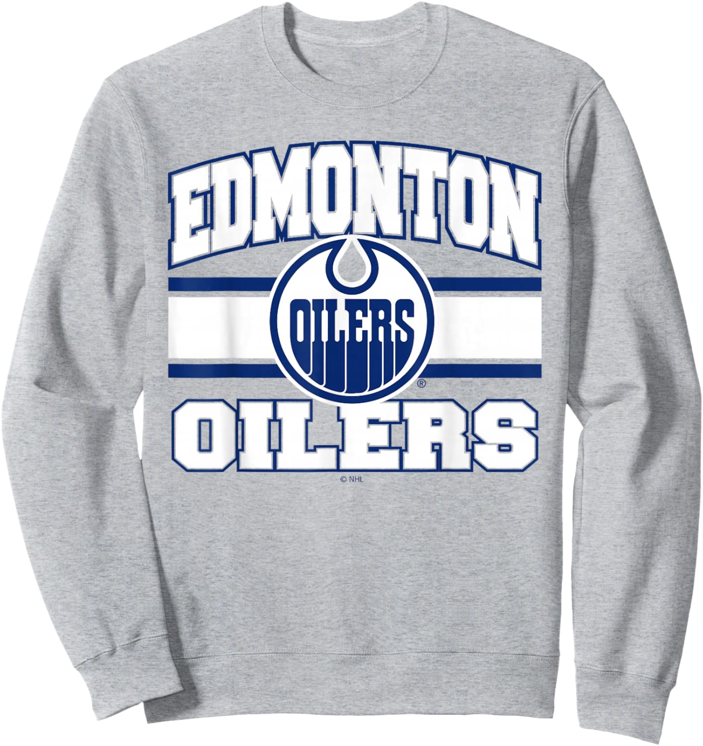 Edmonton Oilers Stripe Orange Officially Licensed Sweatshirt - Sweatshirt | Ash
