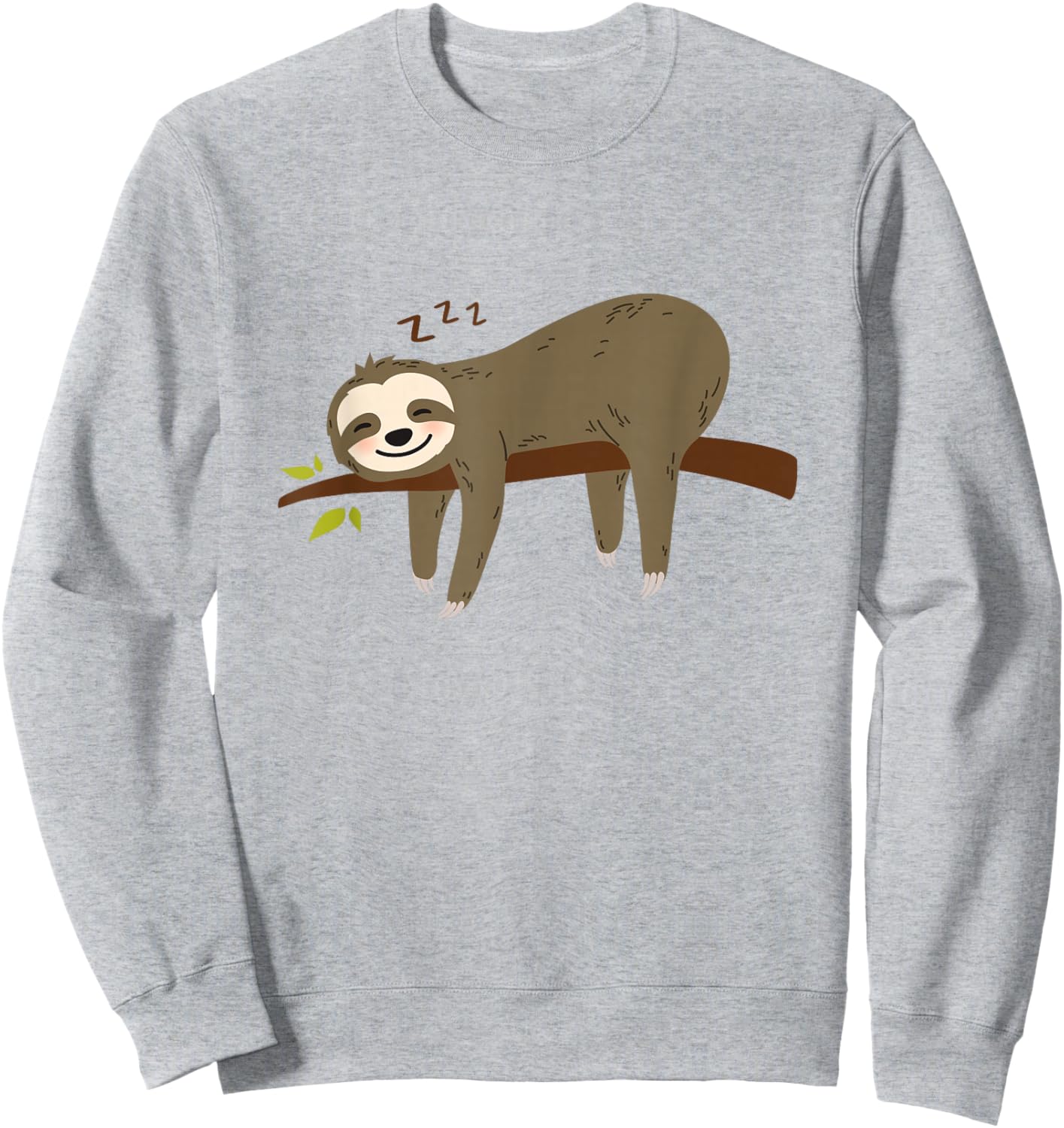 Funny Cute Pajama Sleeping Pjs Men Women Sleep Pajamas Sloth Sweatshirt - Sweatshirt | Ash