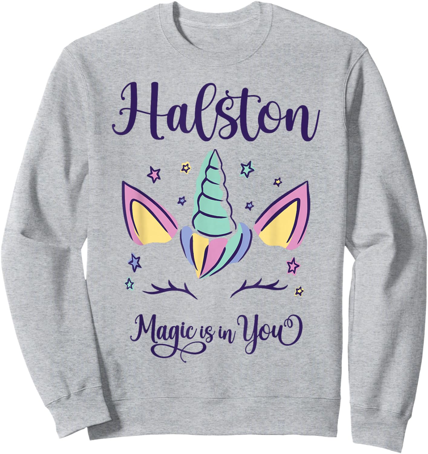 First Name Halston Personalized Halston Sweatshirt - Sweatshirt | Ash