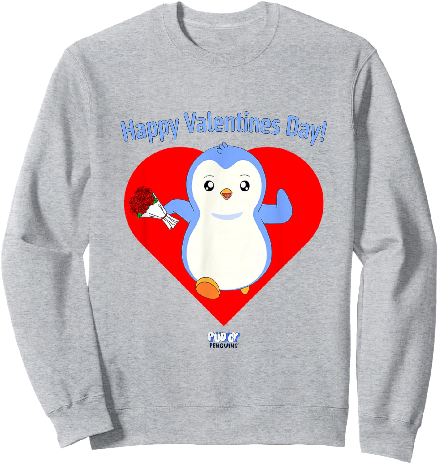 Official Pudgy Penguins Merch | It's Valentine's Day | Pengu Sweatshirt - Sweatshirt | Ash