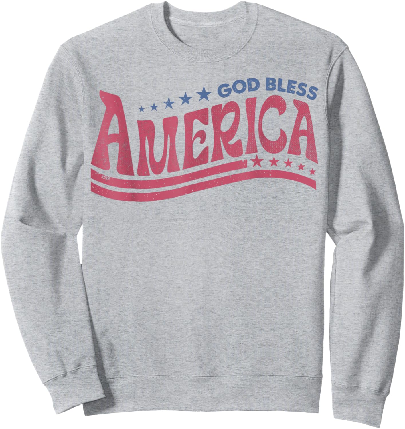 Retro 4th Of July God Bless America Patriotic Christian Girls Kids Men Sweatshirt - Sweatshirt | Ash