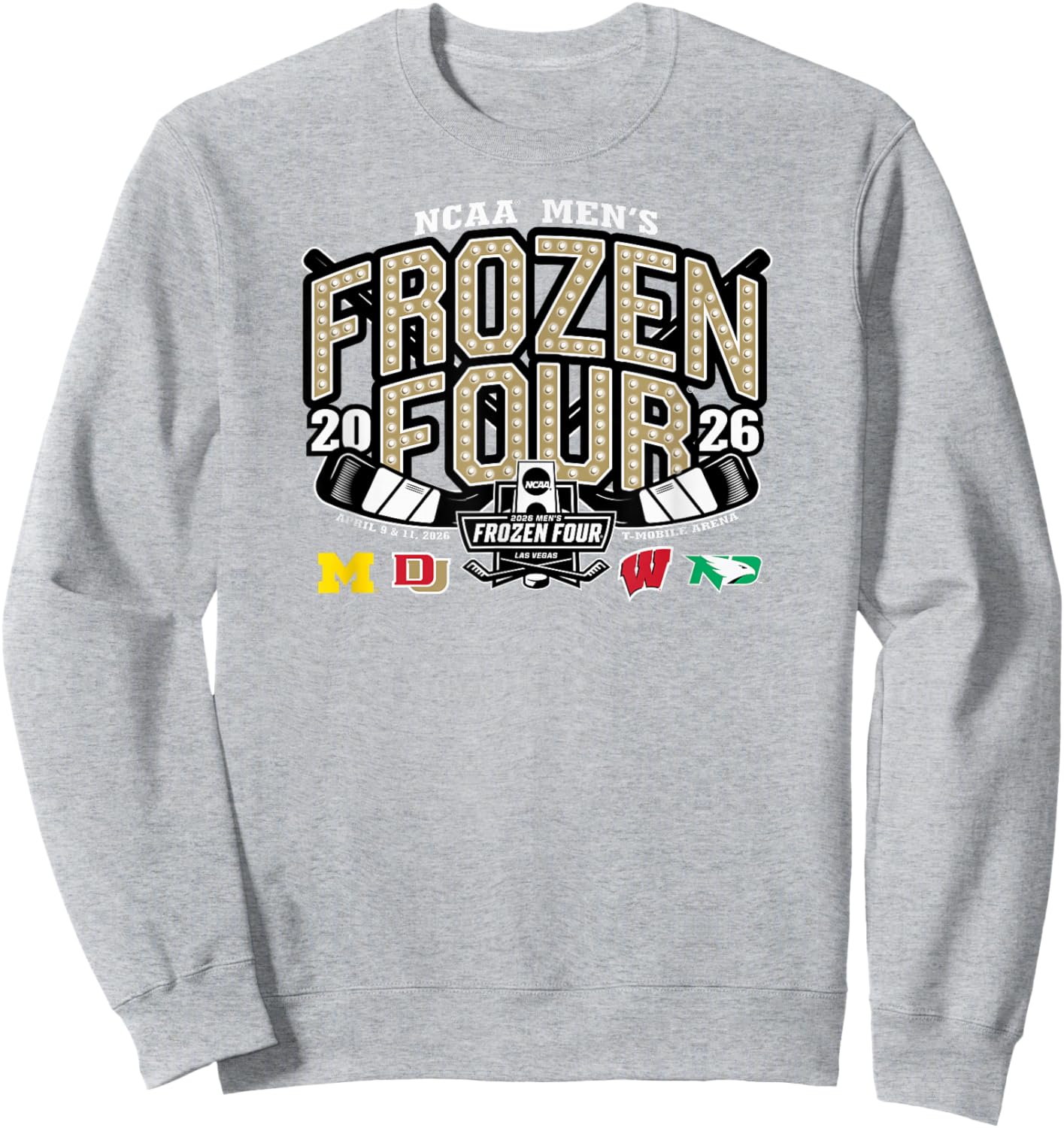 NCAA Frozen Four 2026 Men's Hockey Gray Officially Licensed Sweatshirt - Sweatshirt | Ash
