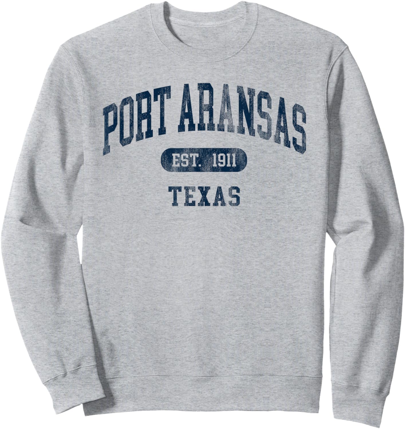 Port Aransas Texas Retro Preppy Throwback Souvenir Sweatshirt - Sweatshirt | Ash