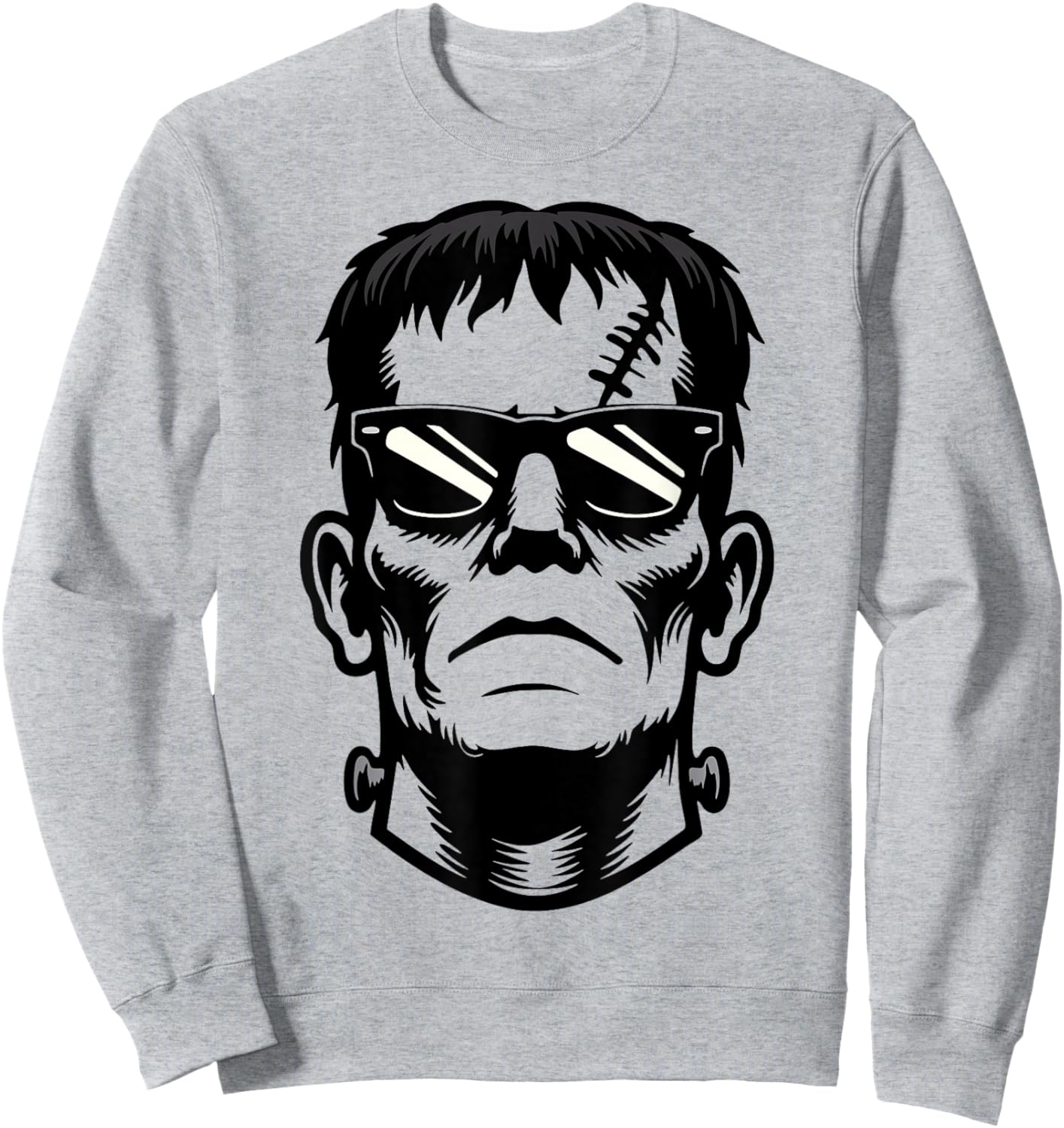 Frankenstein Monster Wearing Sunglasses Halloween Costume Sweatshirt - Sweatshirt | Ash