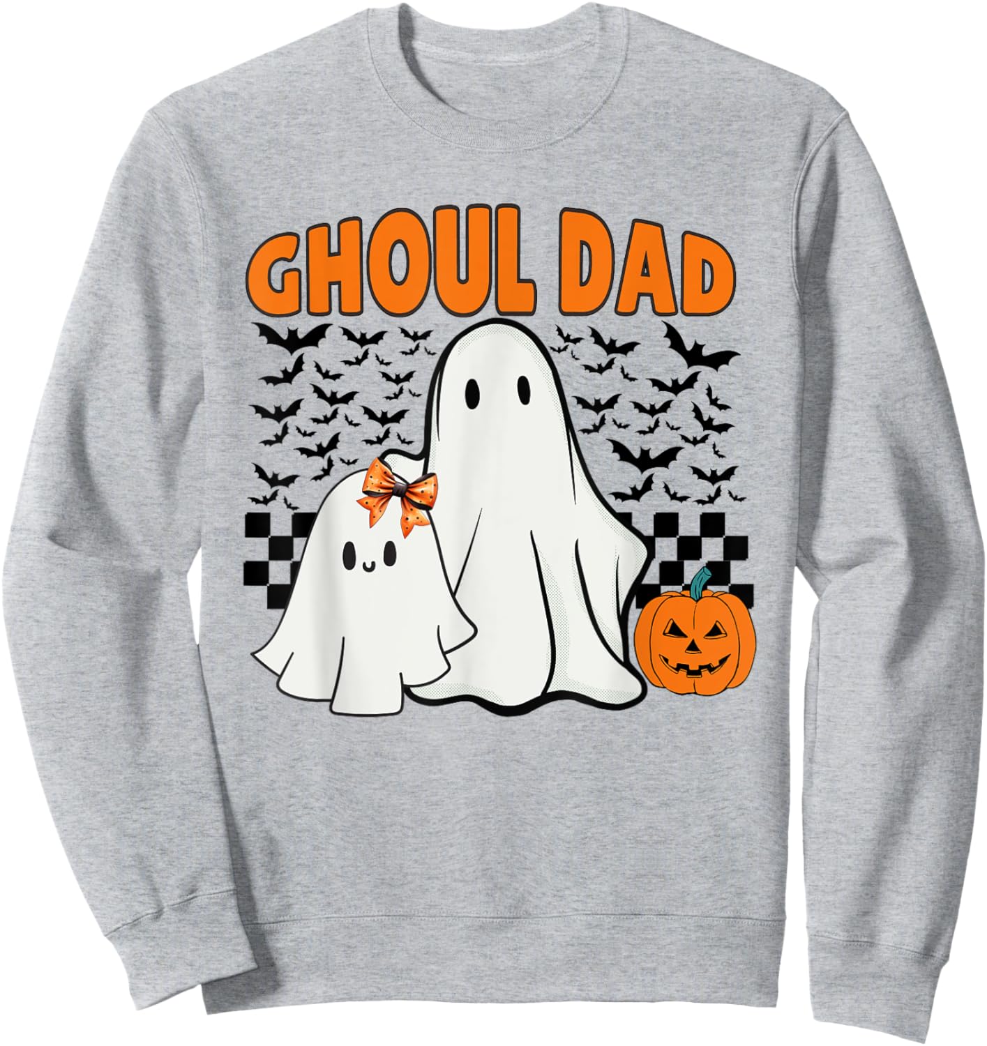 Ghoul Dad Halloween Ghost Spooky Season Retro Daddy Sweatshirt - Sweatshirt | Ash