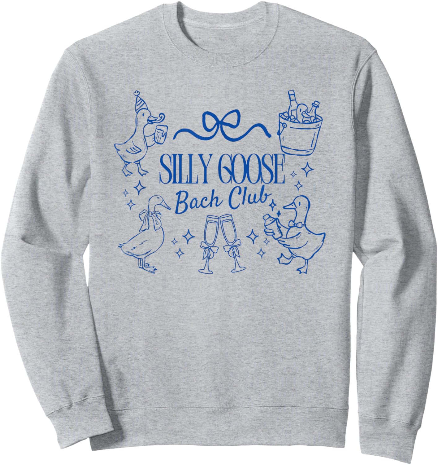 Silly Goose bach Club Bride Goose Bachelorette Party Sweatshirt - Sweatshirt | Ash