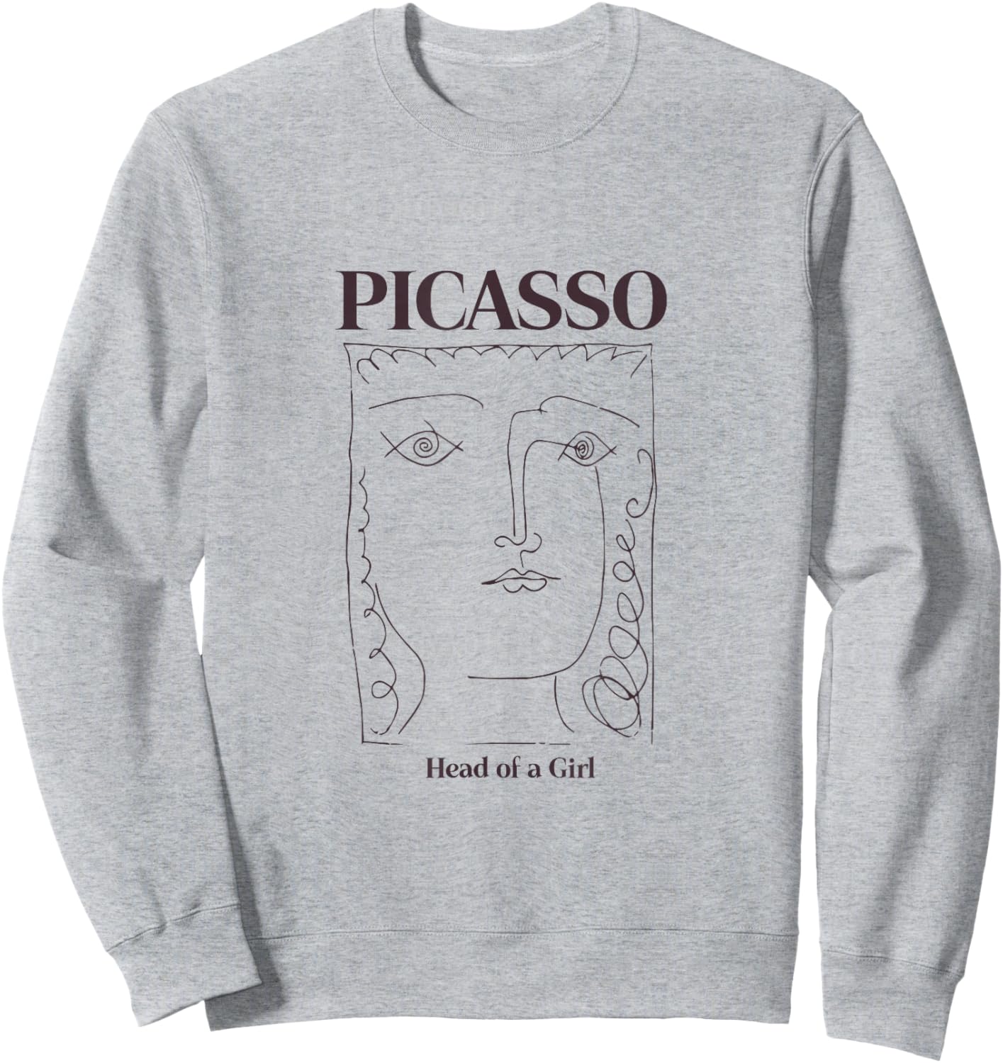 Cute Pablo Picasso Head Of A Girl Art Sketch PAPL2476 Sweatshirt - Sweatshirt | Ash
