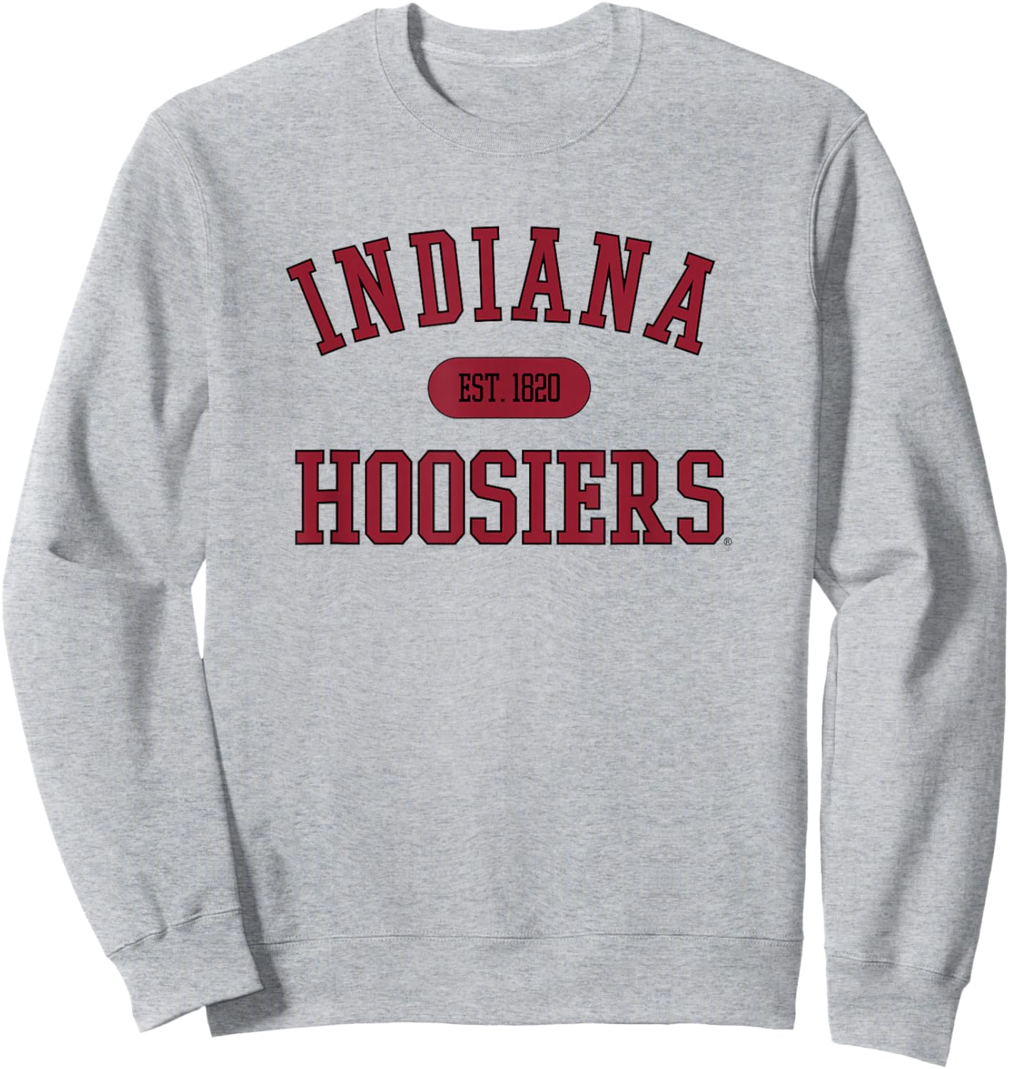 Indiana Hoosiers Varsity Logo Officially Licensed Sweatshirt - Sweatshirt | Ash