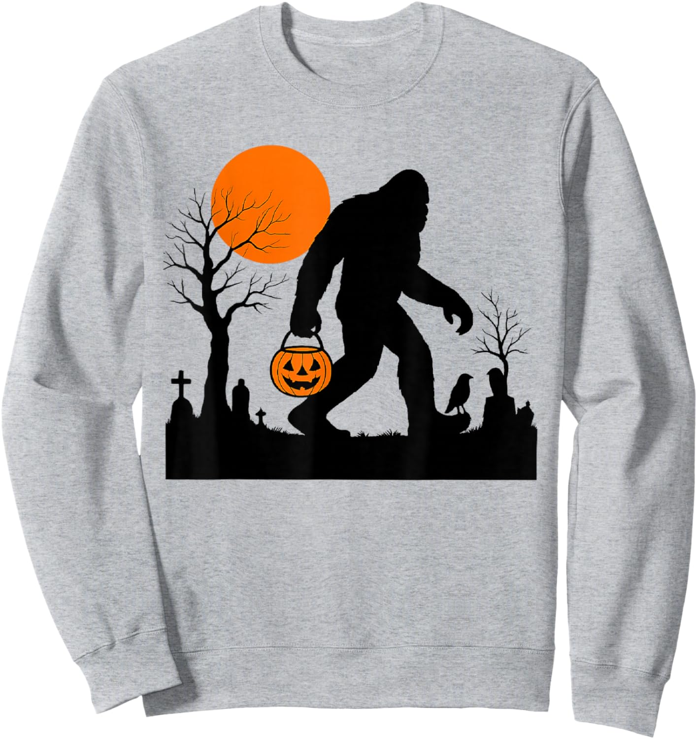Funny Halloween Sasquatch Costume Bigfoot Scary Party Sweatshirt - Sweatshirt | Ash