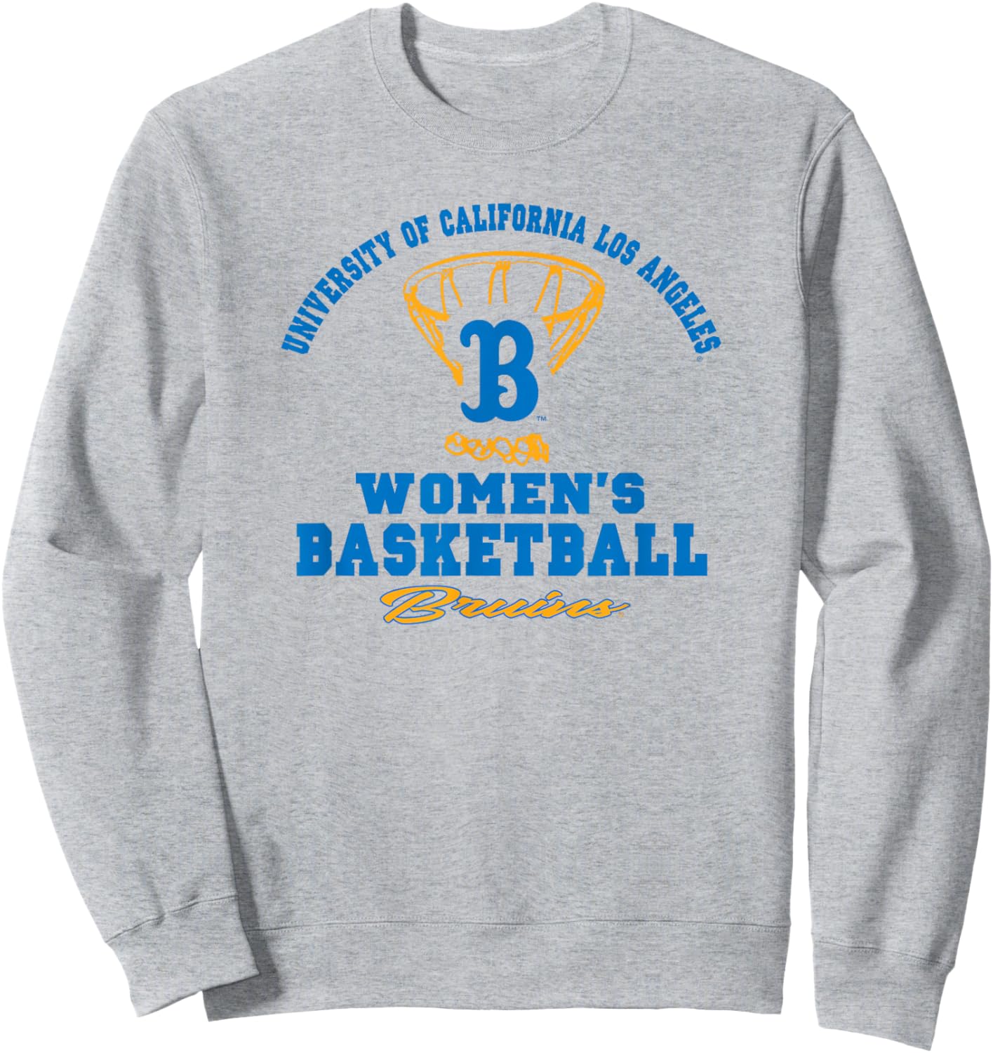 UCLA Bruins Women's Basketball Hype White Sweatshirt - Sweatshirt | Ash