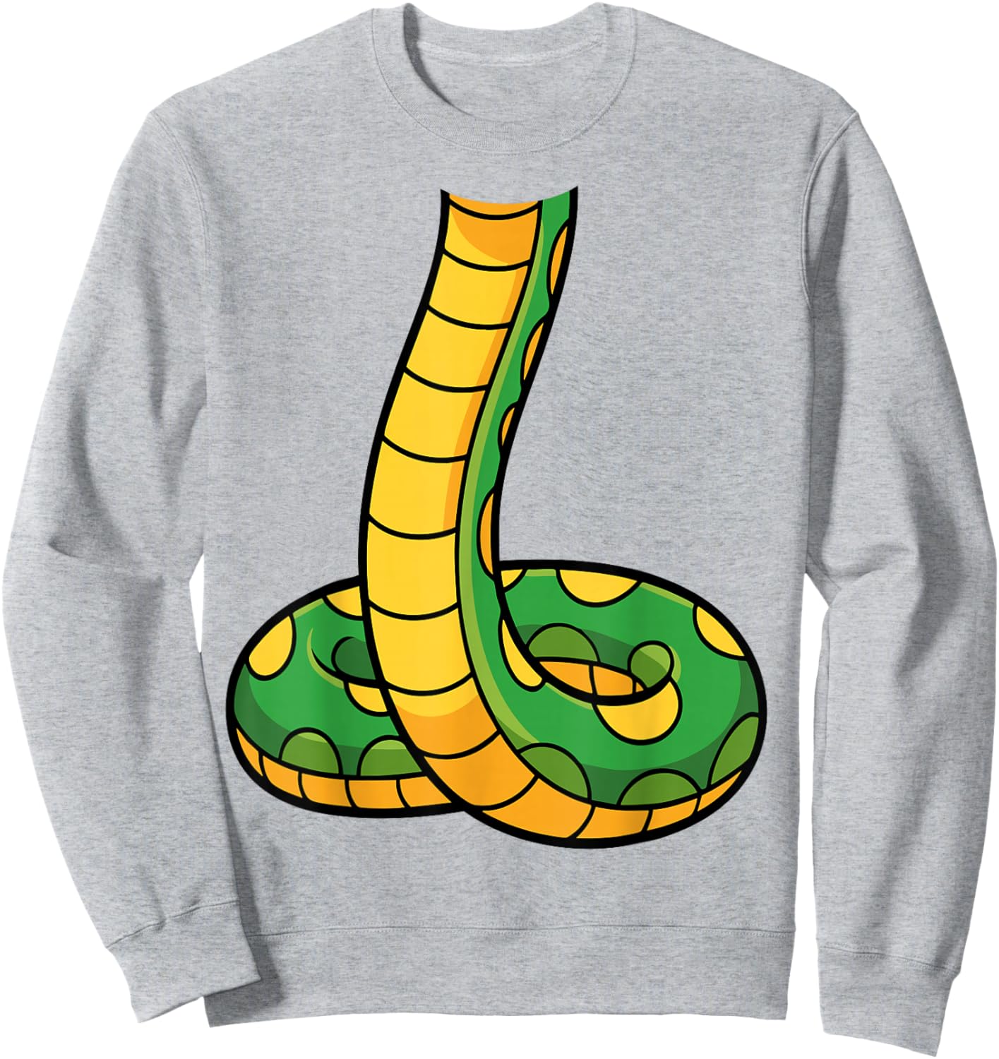 Snake Shirt Adult Men Women Children Green Body Snake Costume Sweatshirt - Sweatshirt | Ash